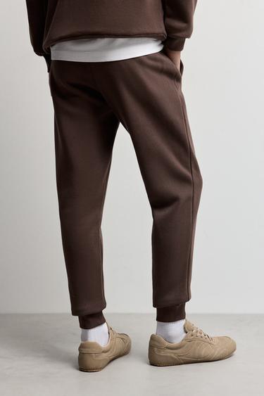 Regular fit tracksuit bottoms — CHOCOLATE 4