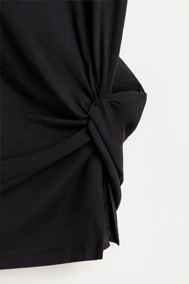 Knotted T-shirt — BLACK 7