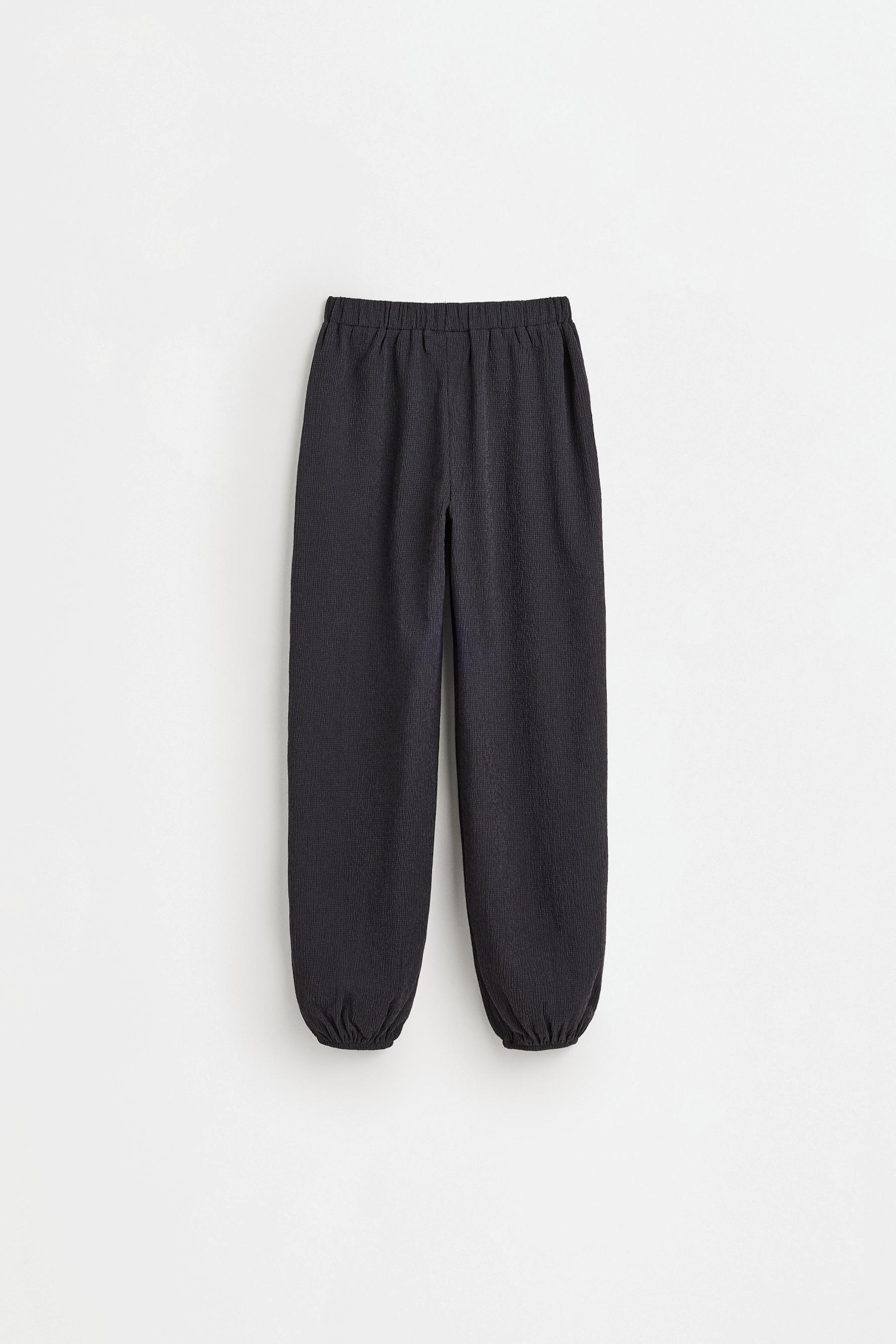 Crepe sarouel trousers — ANTHRACITE GREY