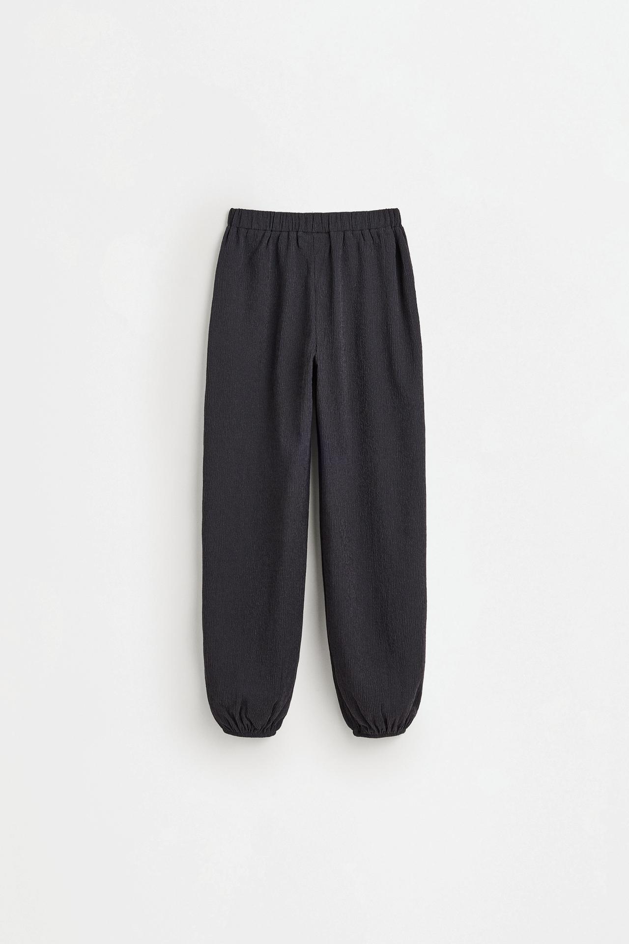 Crepe sarouel trousers — ANTHRACITE GREY
