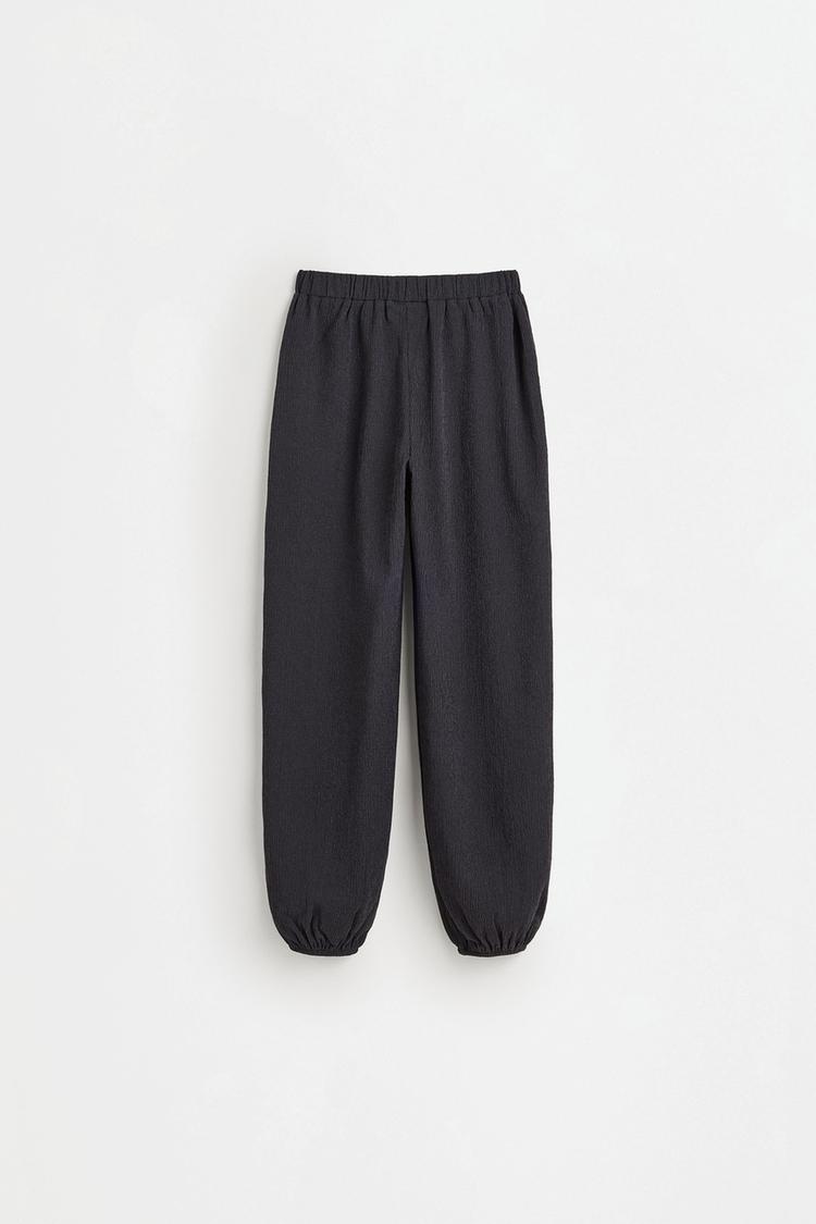 Crepe sarouel trousers — ANTHRACITE GREY