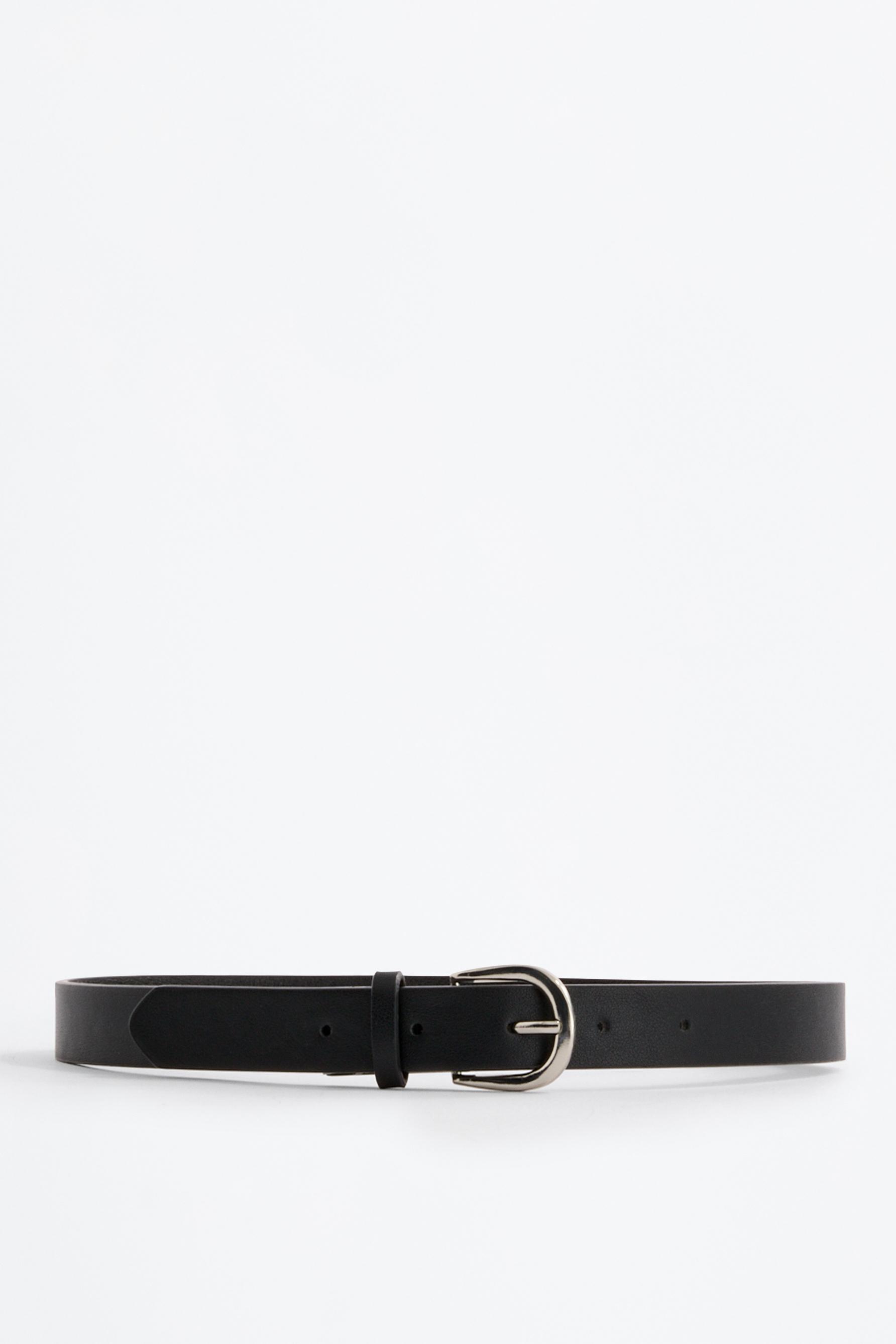 Leather effect belt — BLACK
