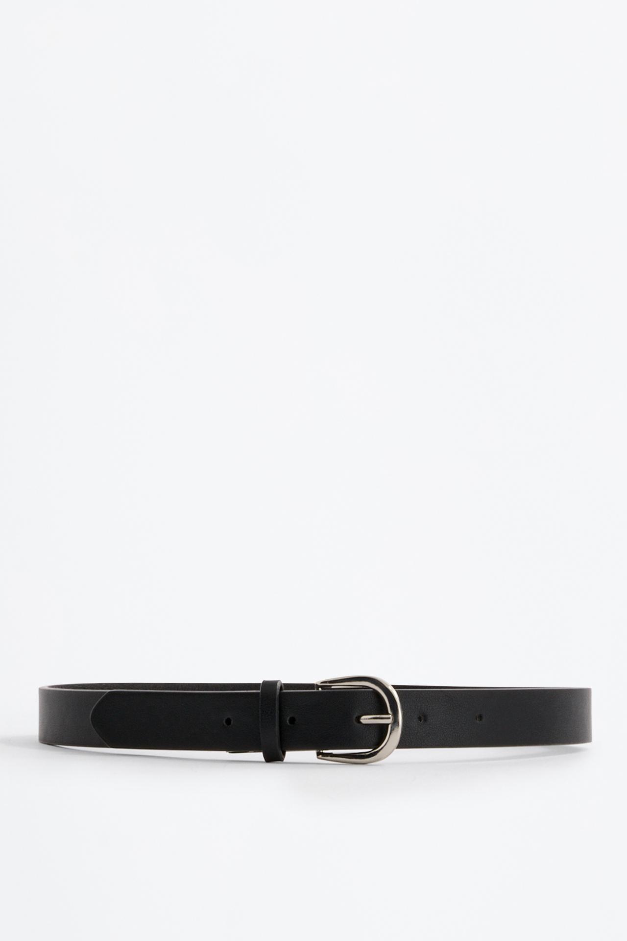 Leather effect belt — BLACK