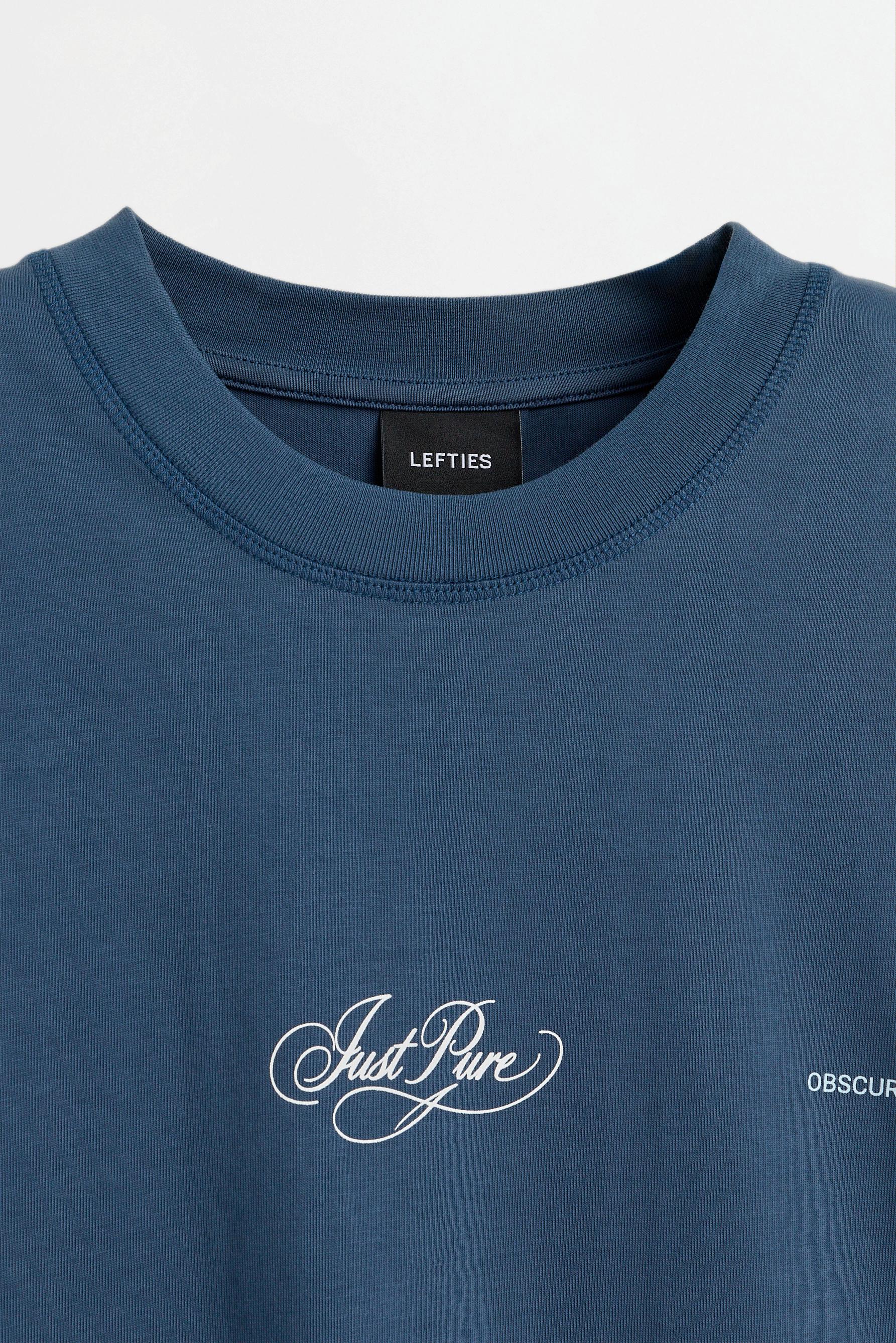 Oversize printed T-shirt — DARK BLUE
