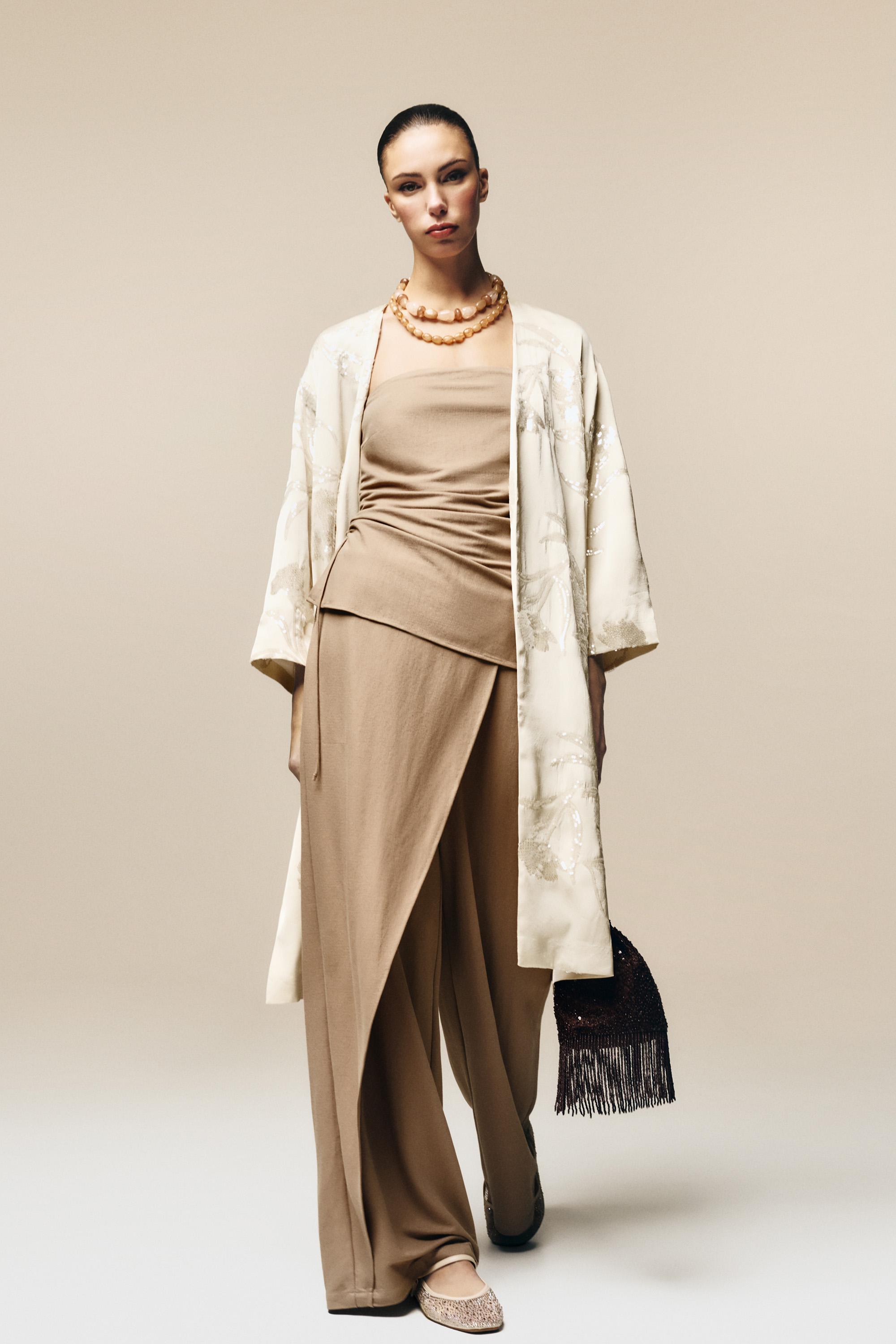 Kimono largo lentejuelas - Blazers - ROPA - Mujer | LEFTIES Andorra