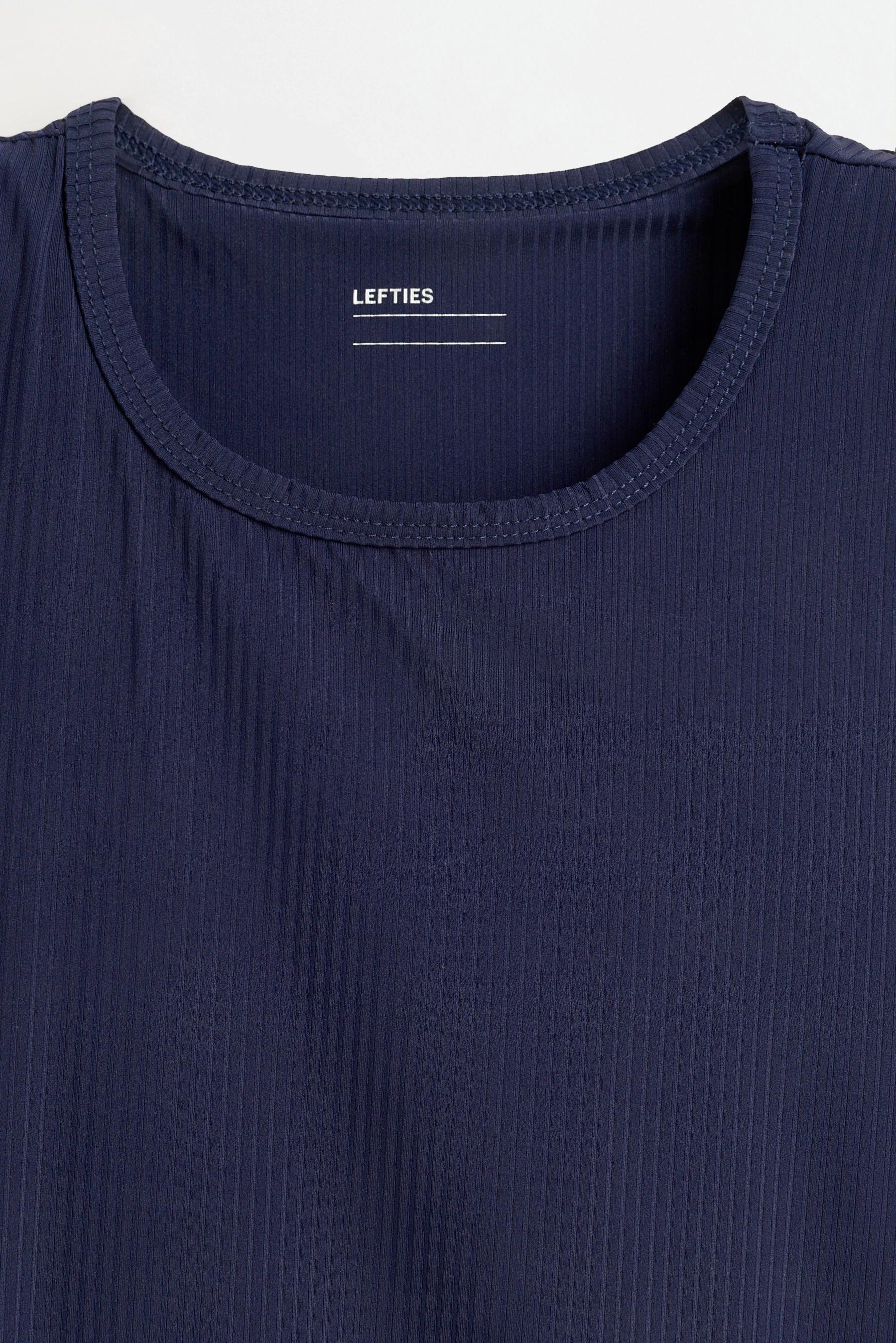 Ribbed sports T-shirt — DARK BLUE