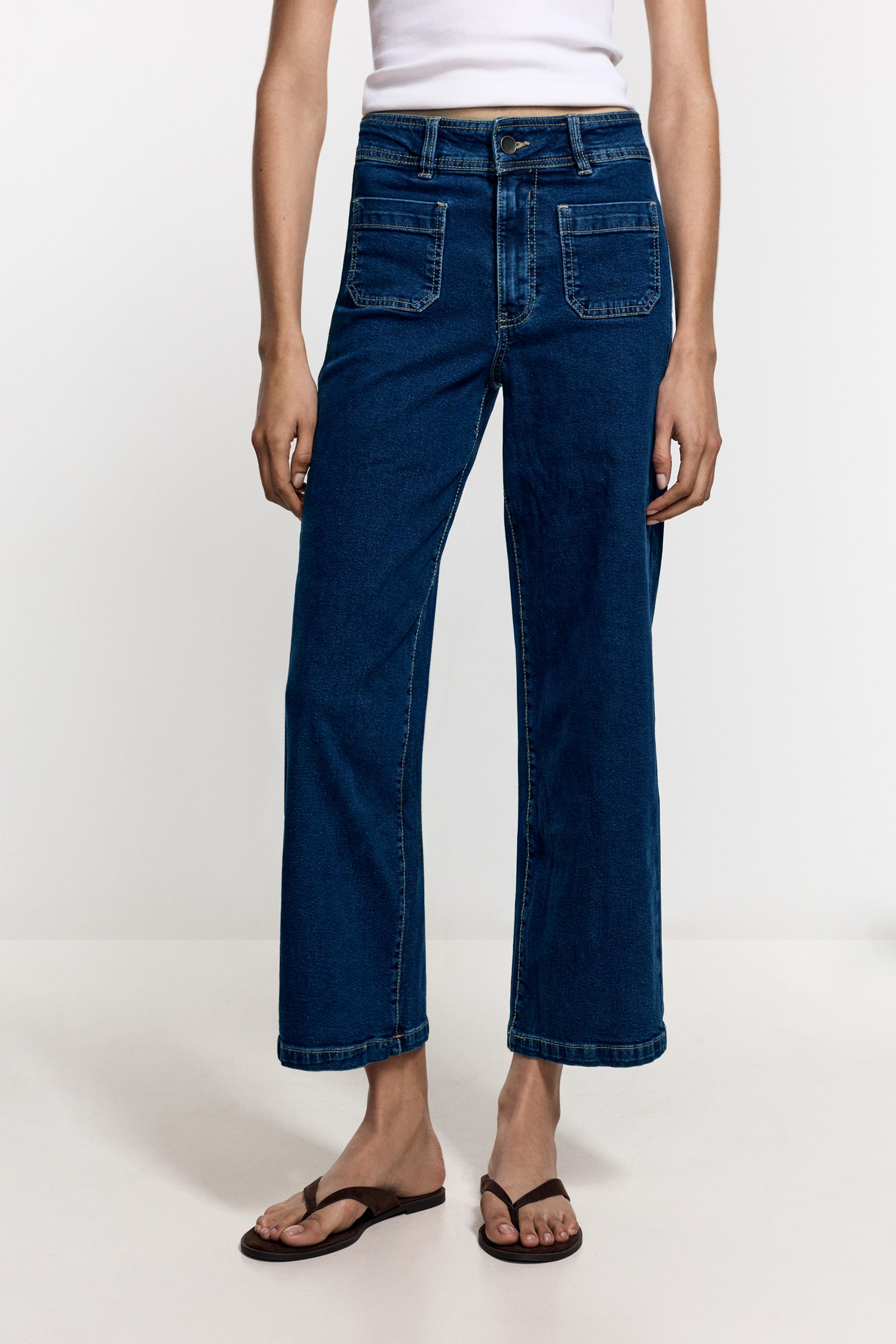Stretch pocket jeans — DARK BLUE