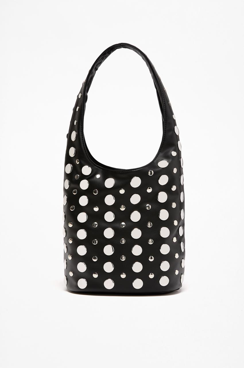 Studded bucket bag View All BAGS Woman Lefties Bahrain