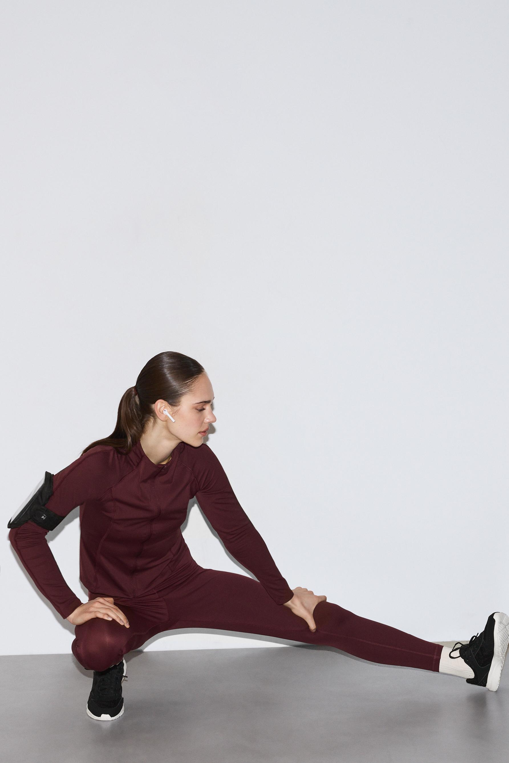 Basic sports leggings — WINE