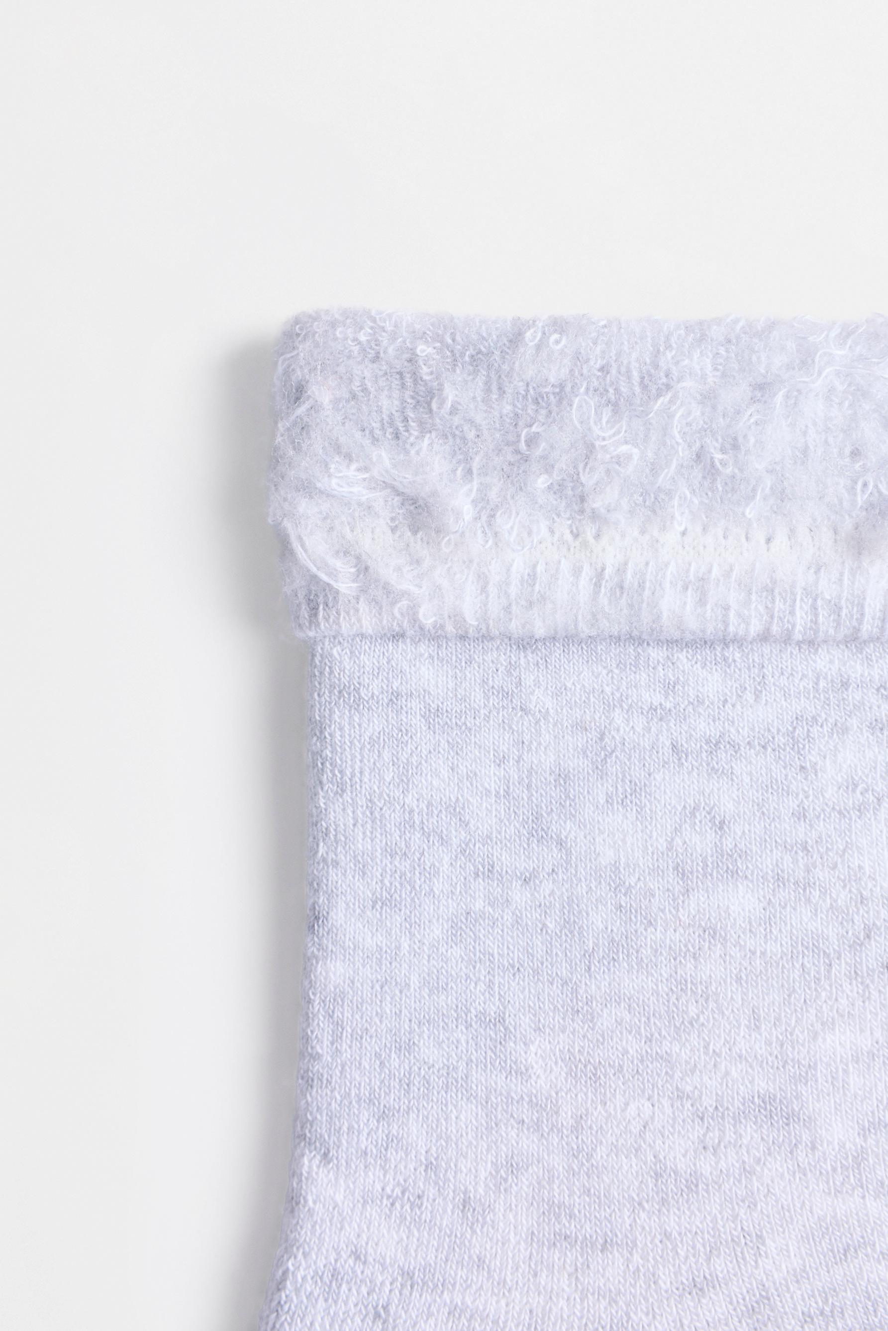 Long socks (2-pack) — WHITE/GREY