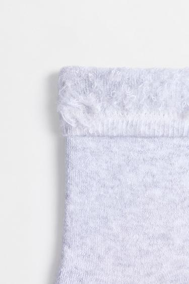 Long socks (2-pack) — WHITE/GREY 4