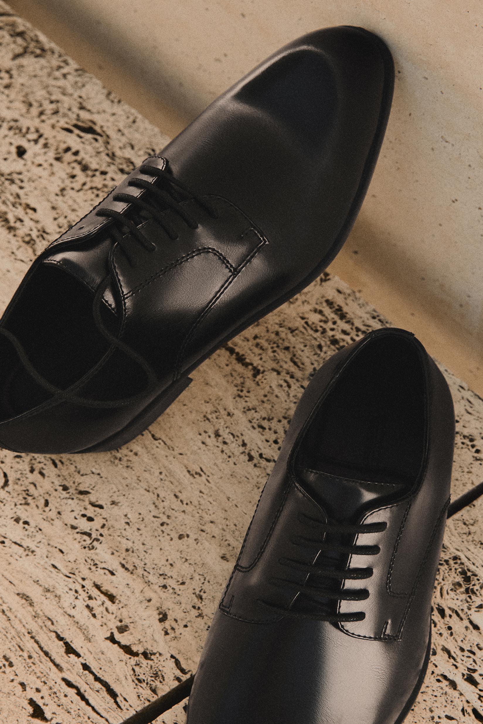 Tailored blucher shoe — BLACK
