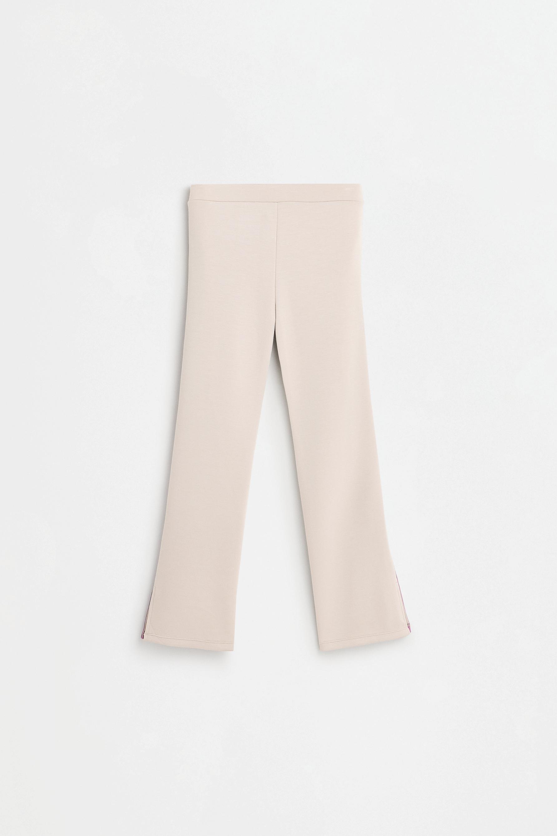Flared sports leggings — LIGHT BEIGE