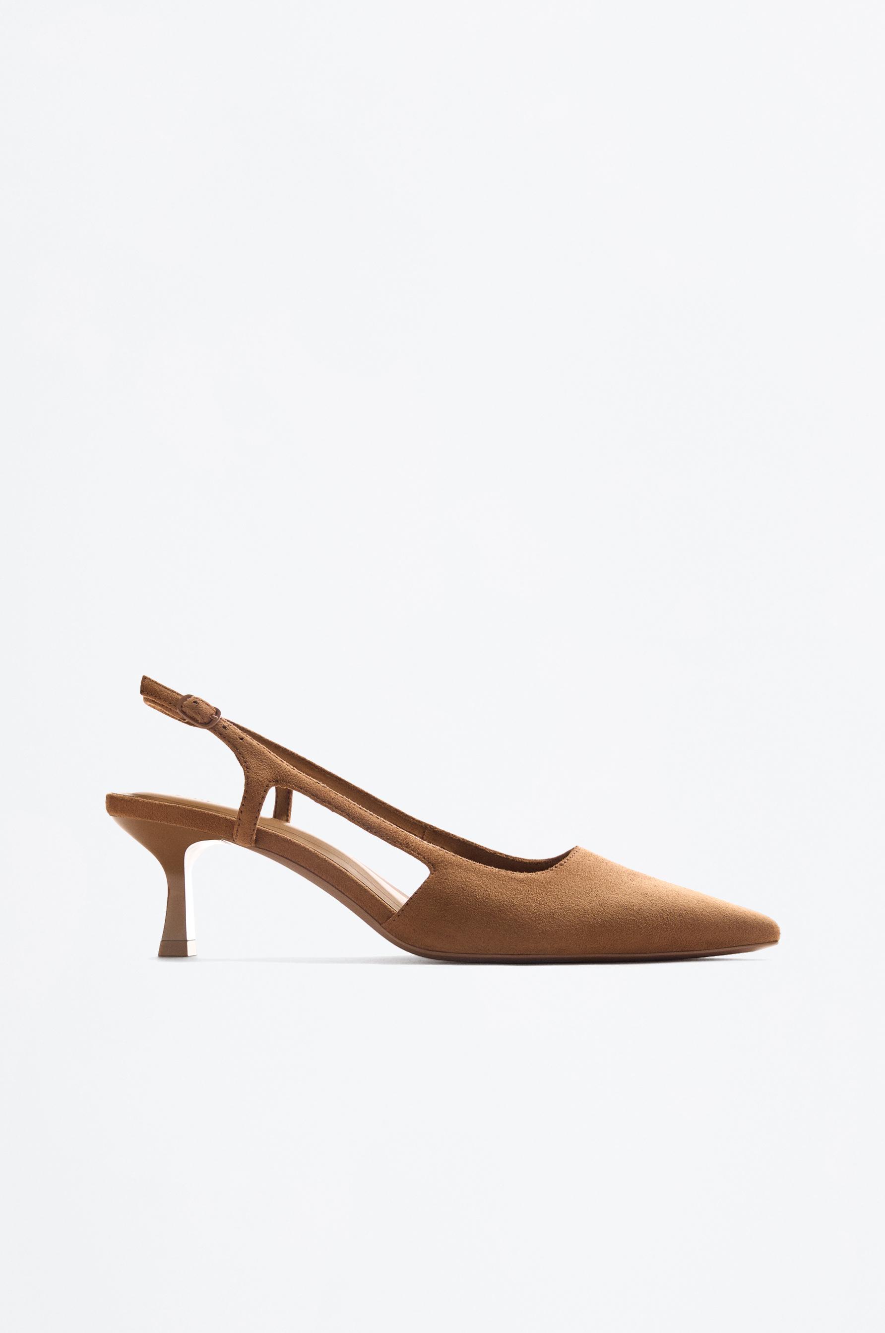Slingback heel shoe — LEATHER