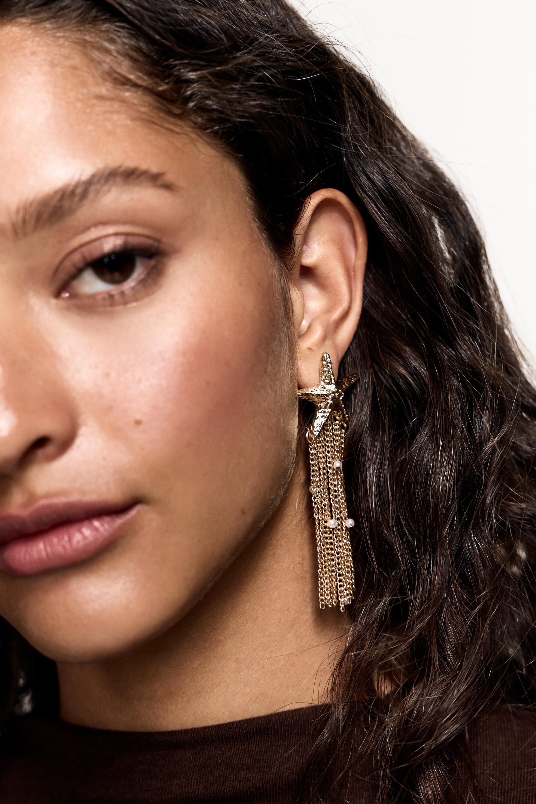 Star fringe earrings — GOLD