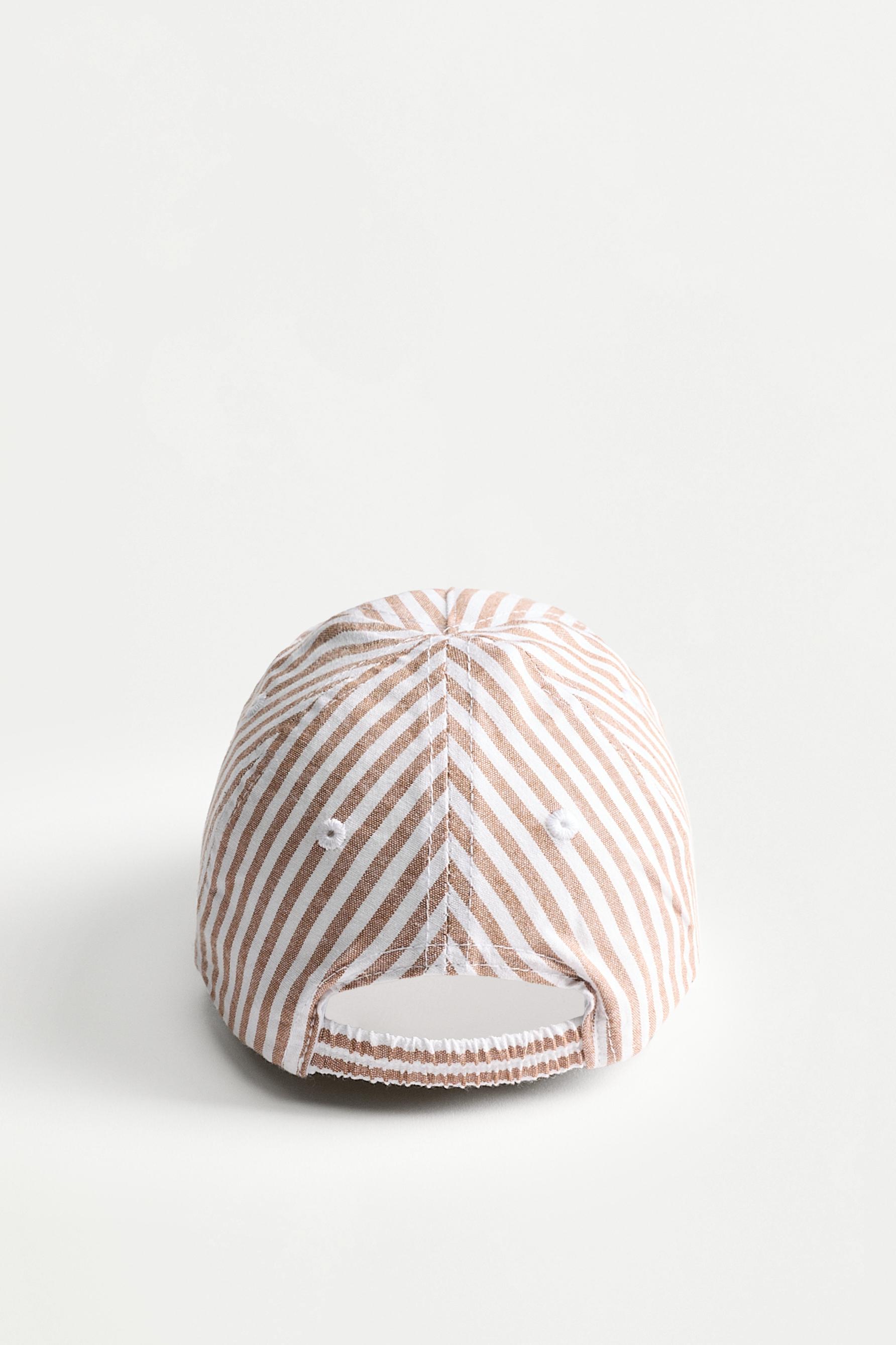 Striped cap — BEIGE