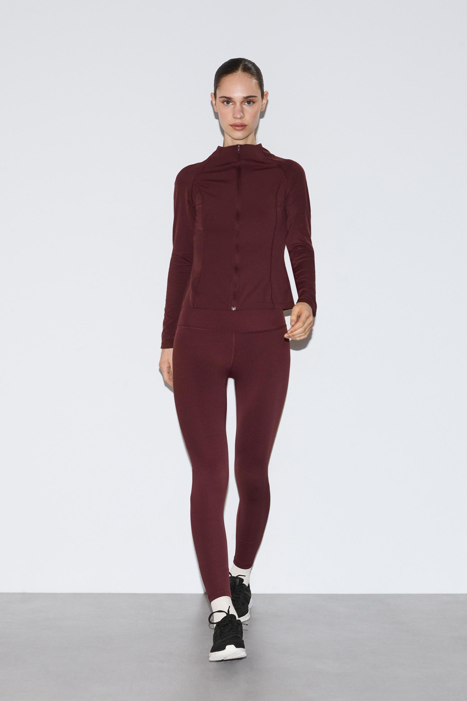 Basic sports leggings — WINE