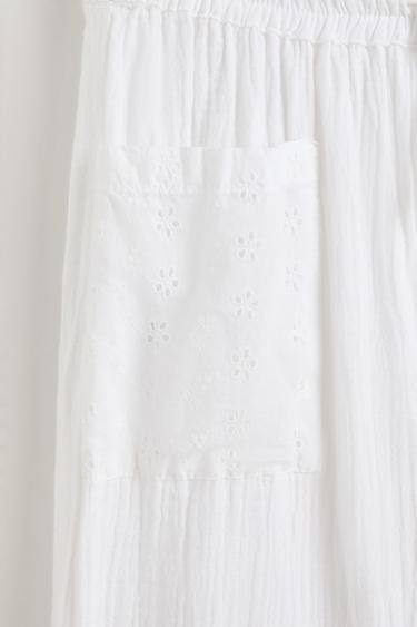 Swiss embroidery culottes — OFF WHITE 3