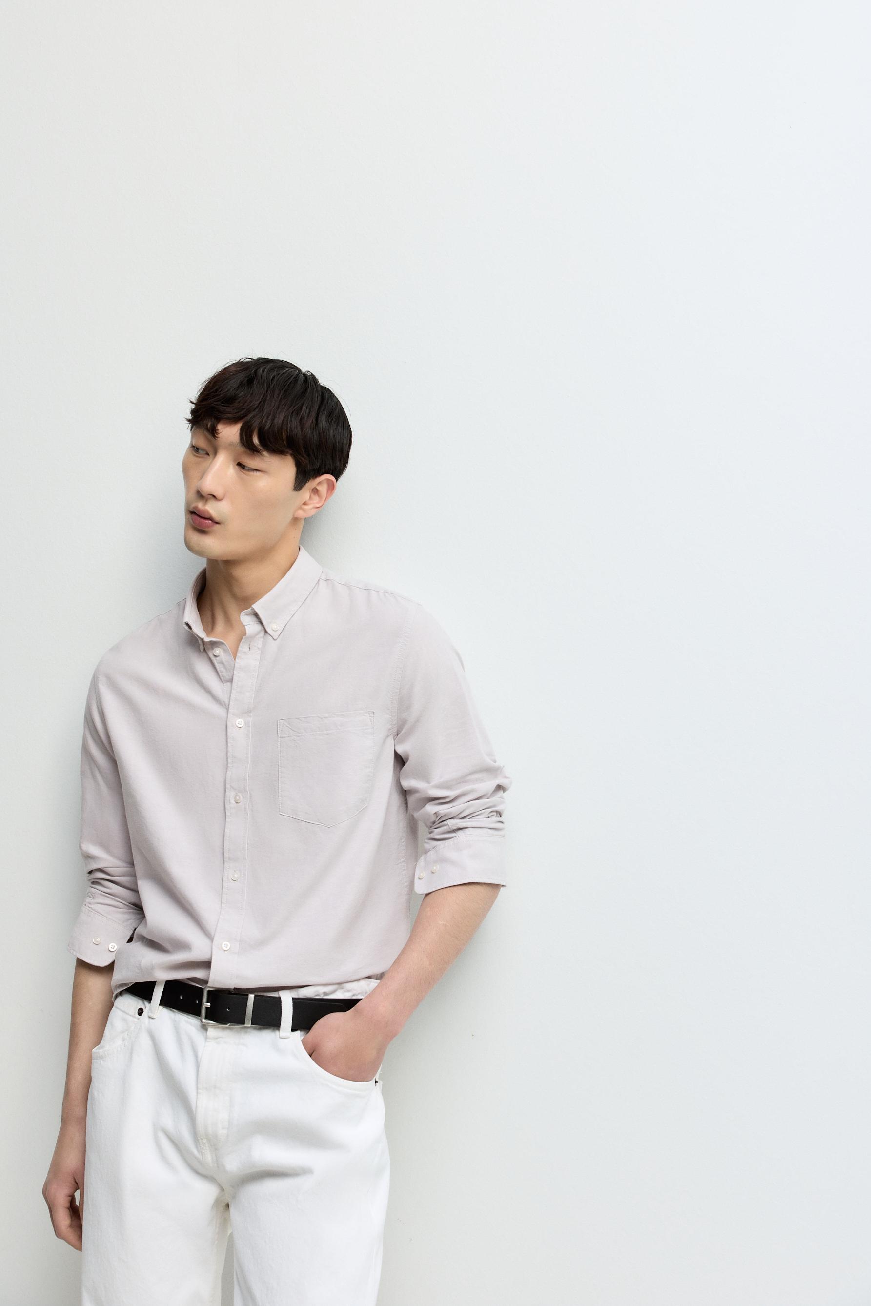 Oxford shirt — DARK GREY MARL