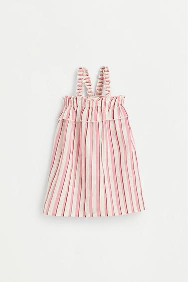 Baby Girl | Pink striped dress — PINK 1