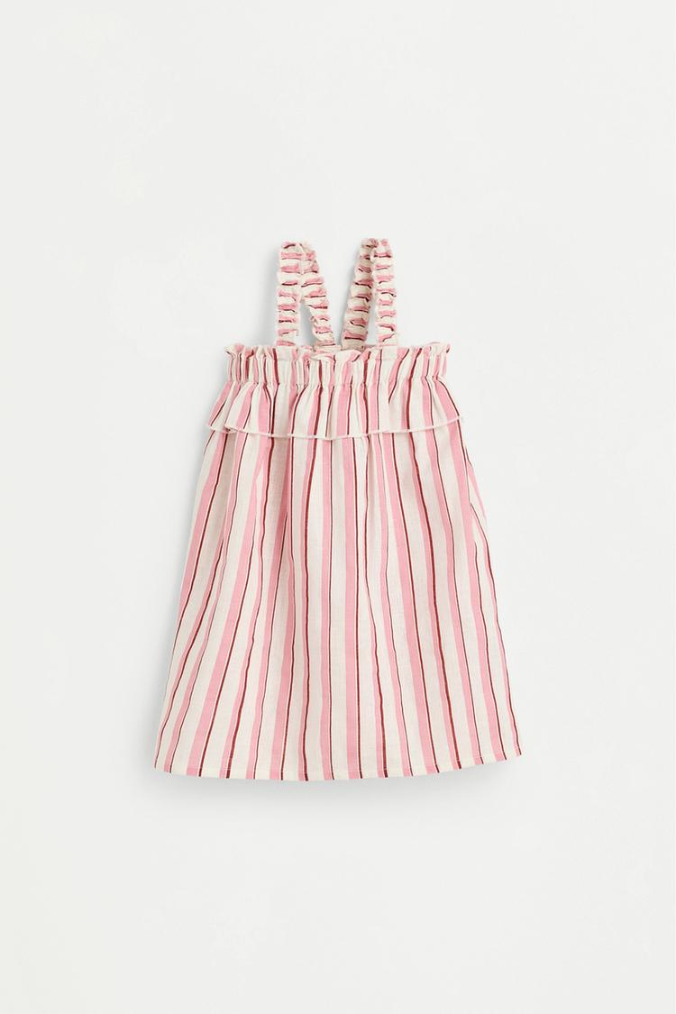Baby Girl | Pink striped dress — PINK