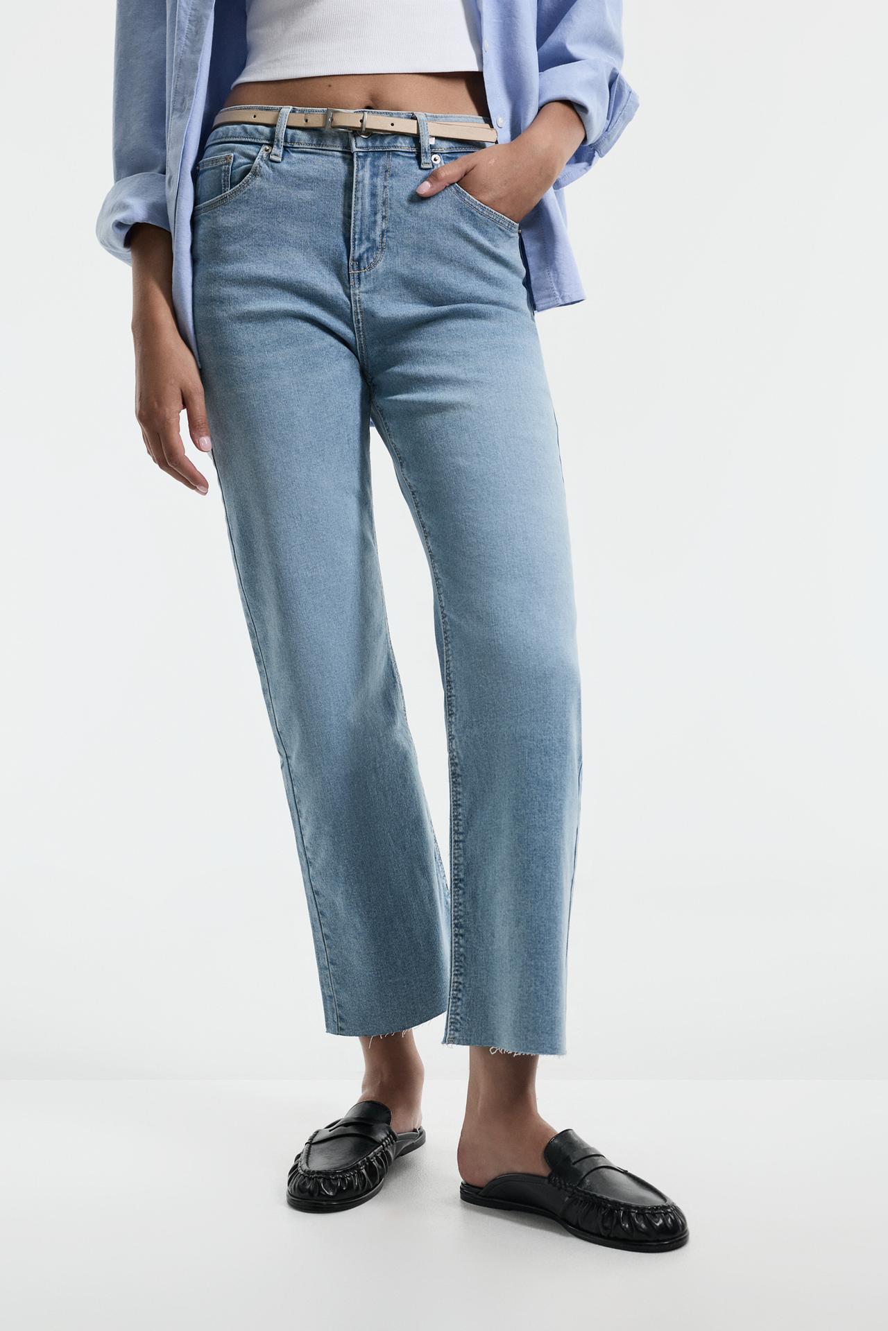 Mini bell bottom jeans — SKY BLUE MARL