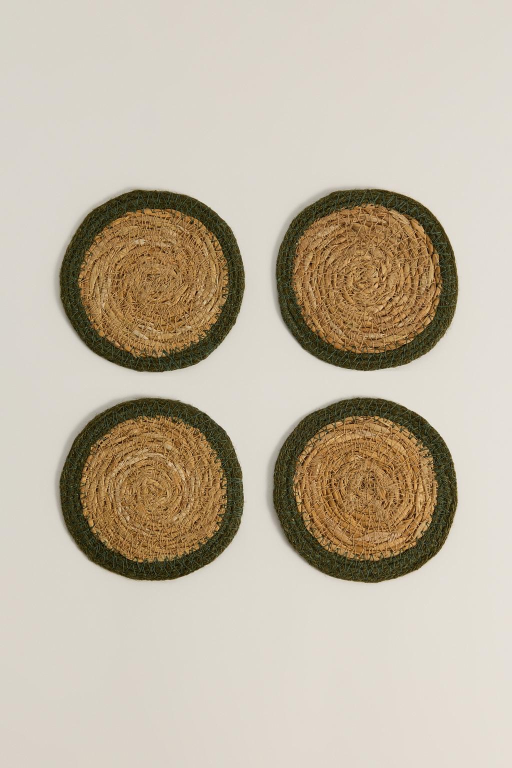 Pack of 4 contrast coasters 10cm