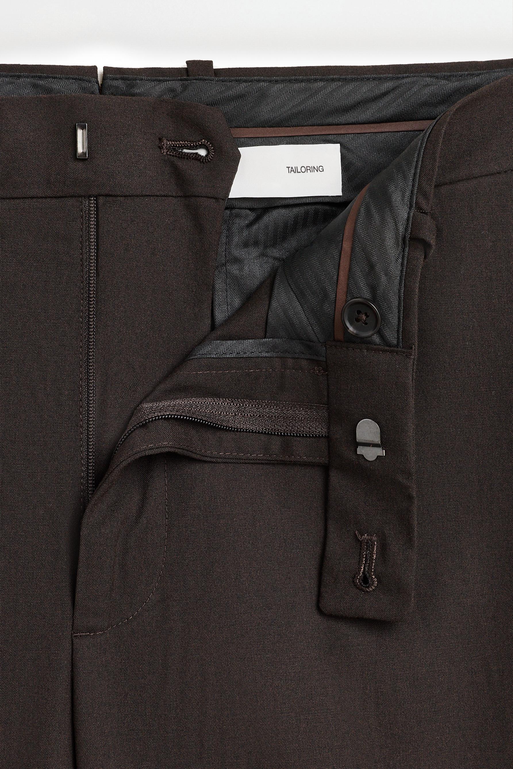 Slim fit suit trousers — BROWN
