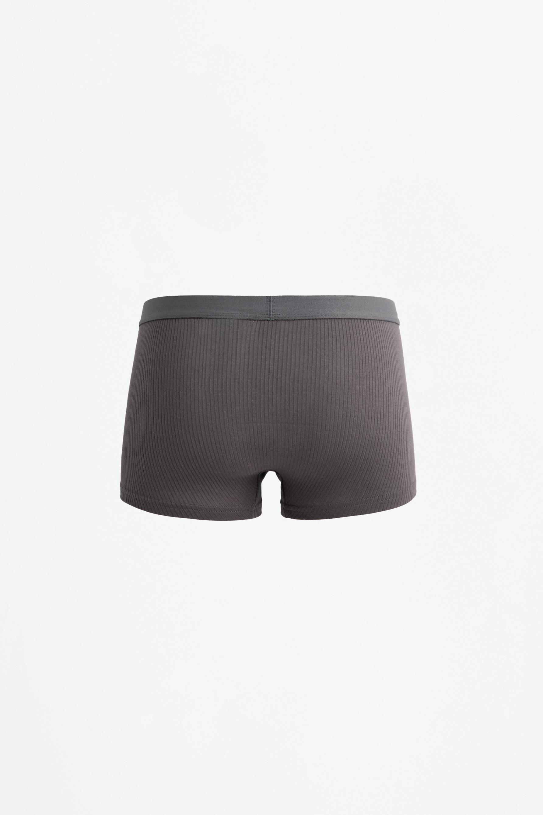 Ribbed boxers (Pack 3) — ECRU