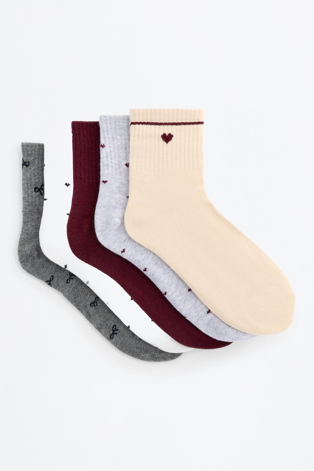 5-pack of contrast short socks