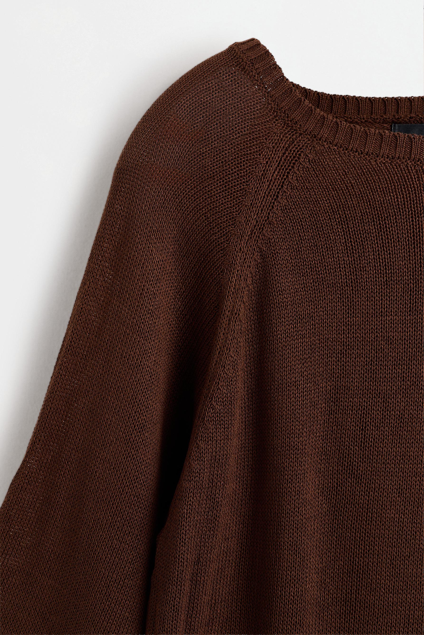 Raglan sleeve sweater — CHOCOLATE