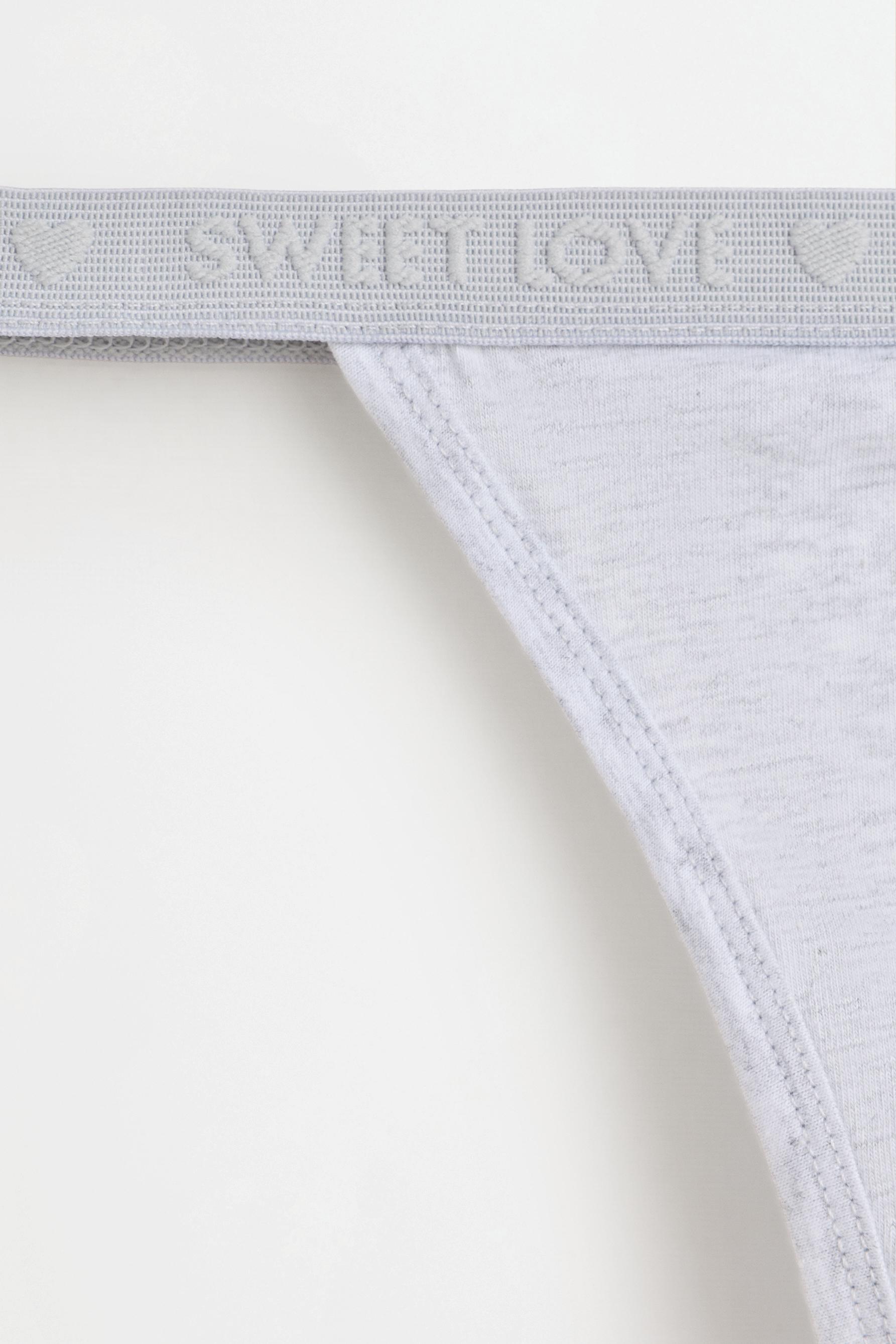 4-pack of cotton thongs — MAUVE