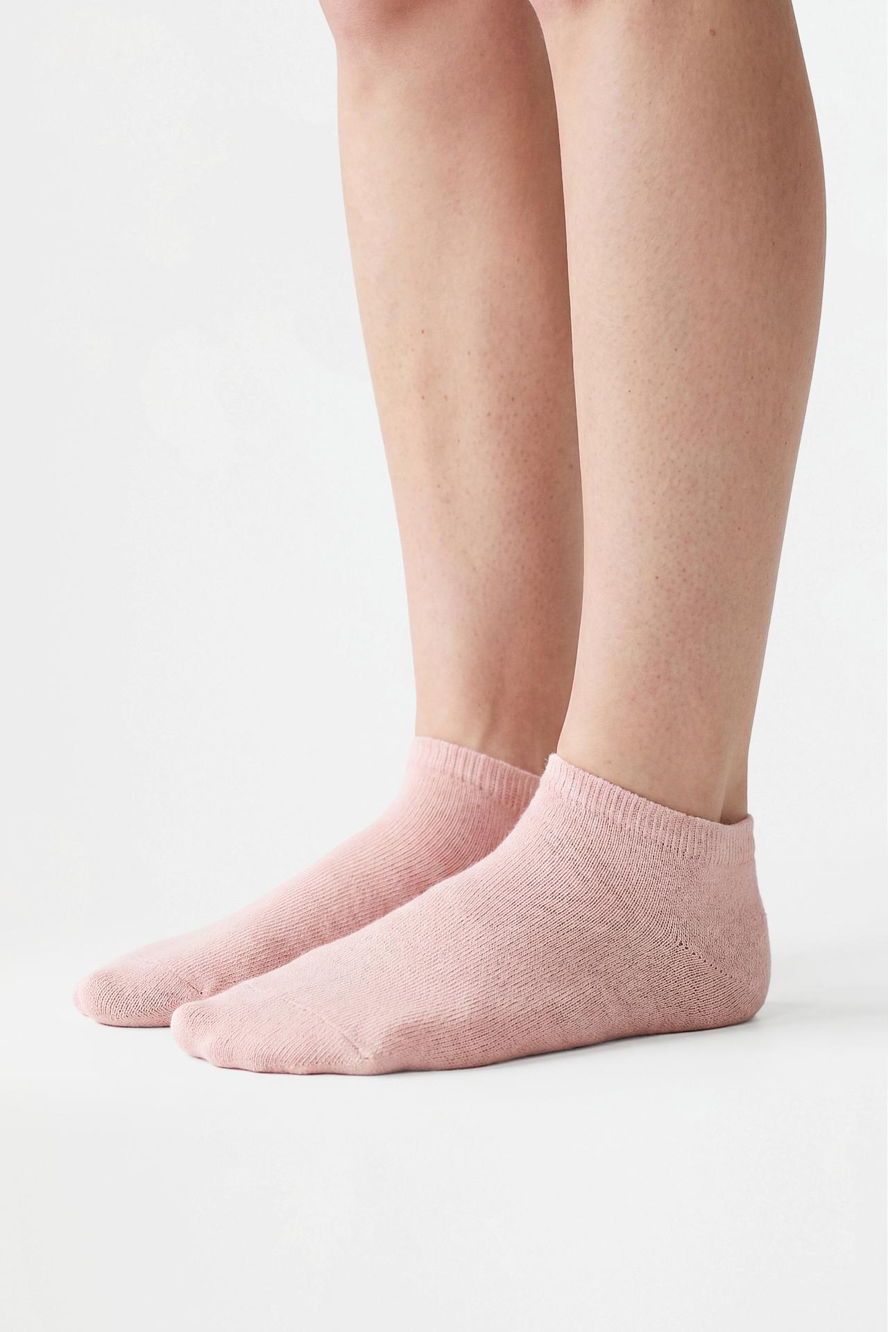 7-Pack of contrast ankle socks — PINK