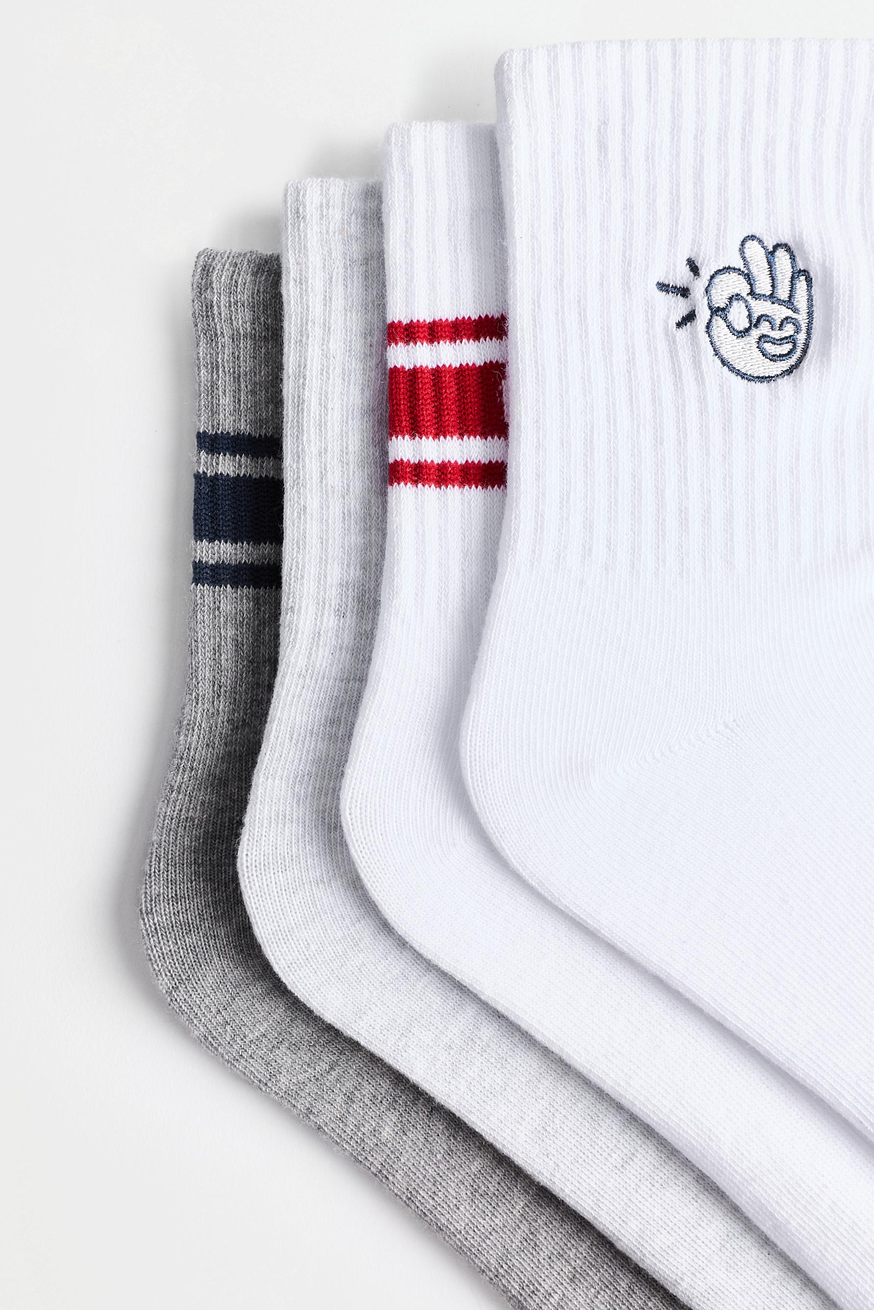 Printed short socks — GREY