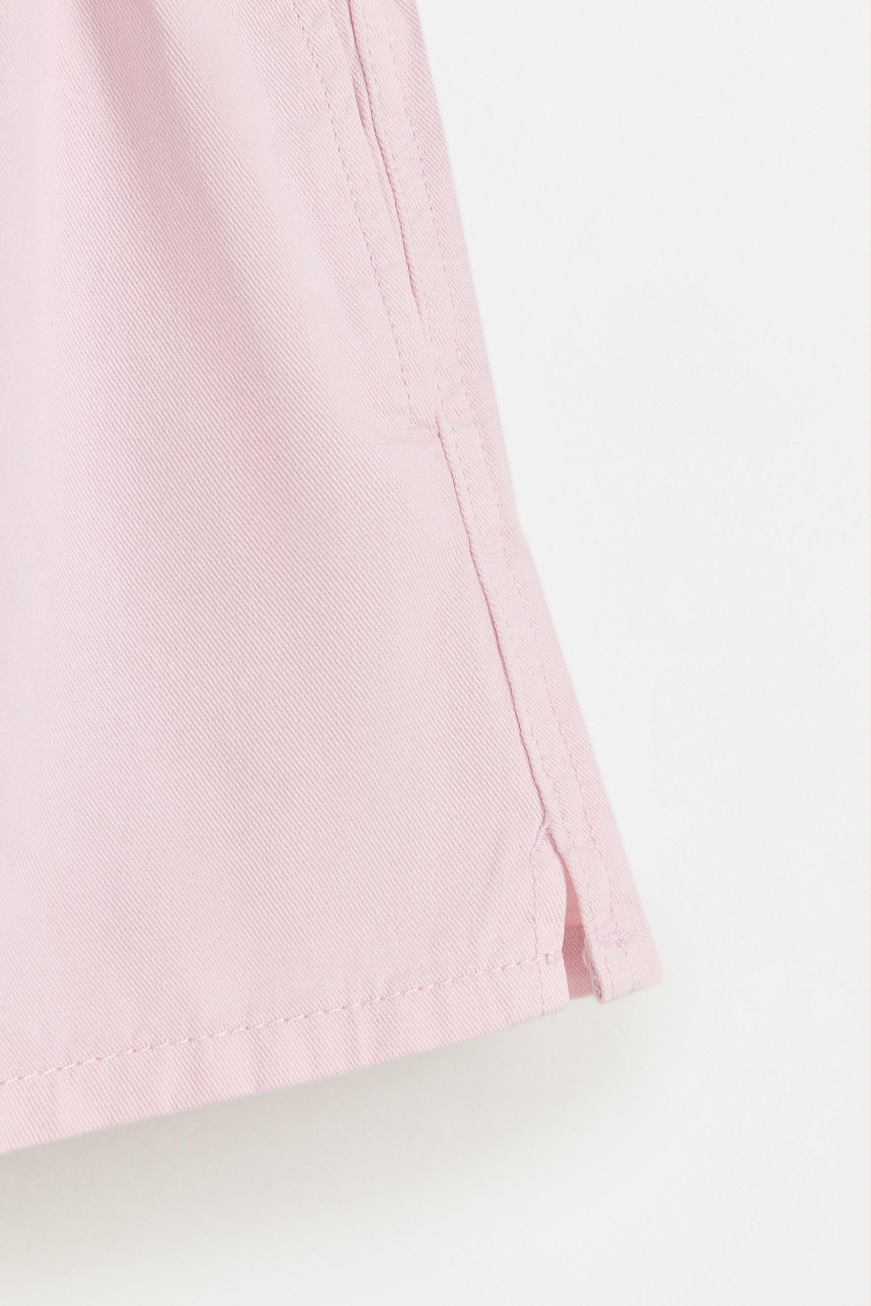 Twill shorts with darts — LILAC PINK