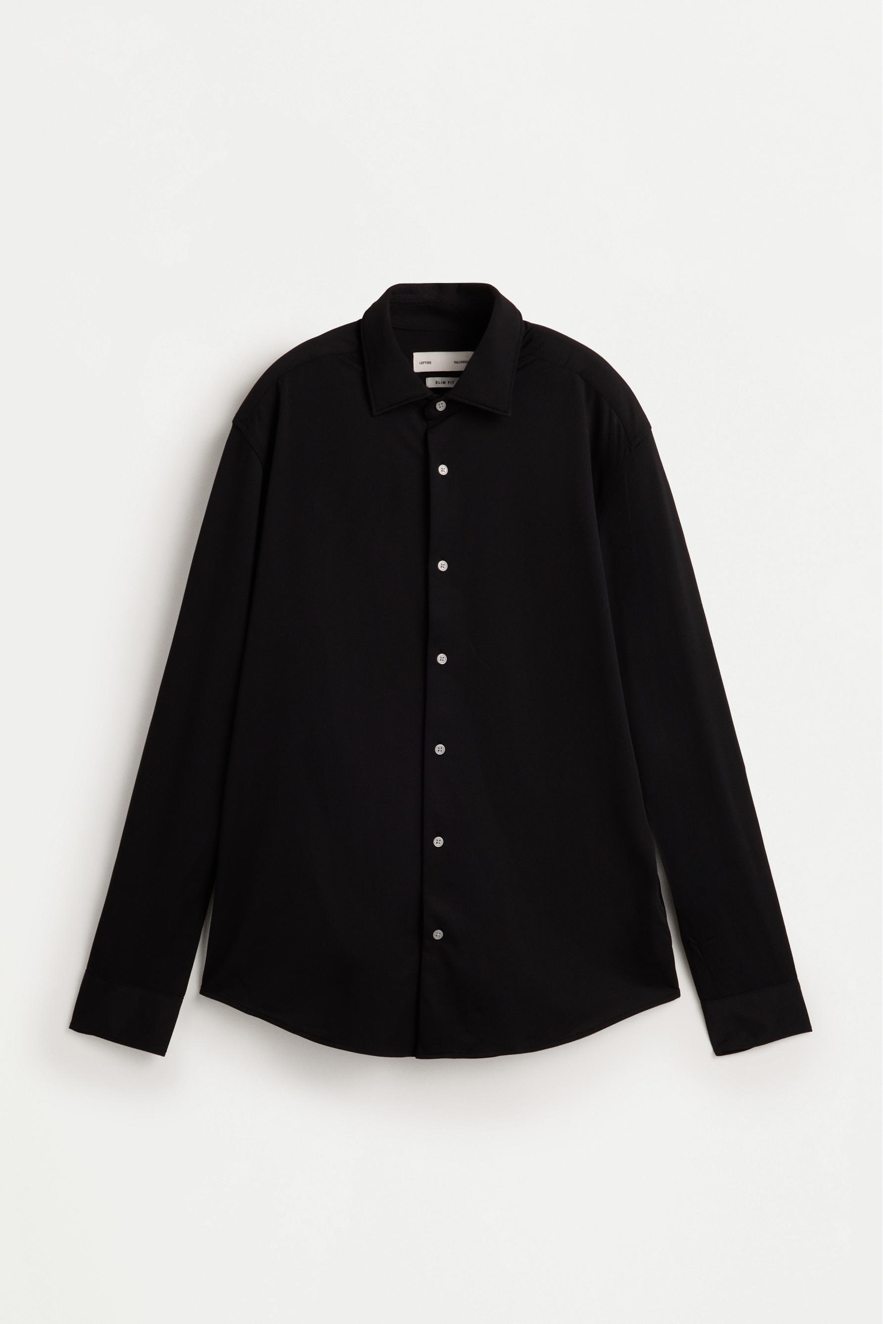 Slim fit tailored shirt — BLACK