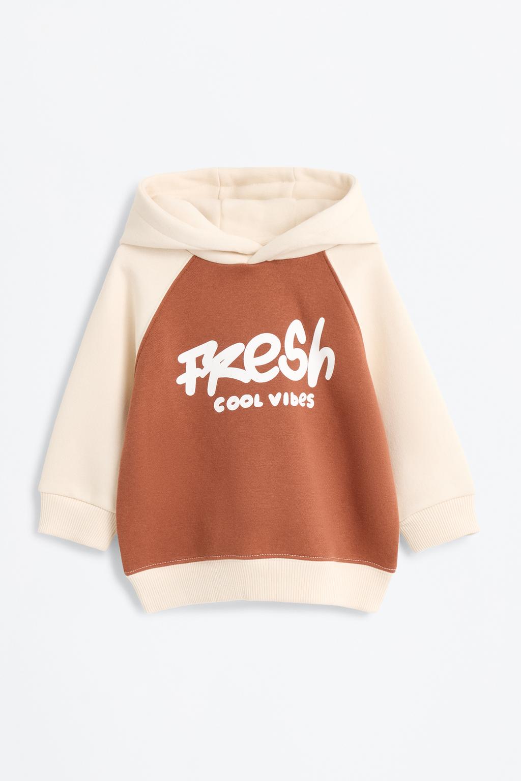 Colour block plush sweatshirt