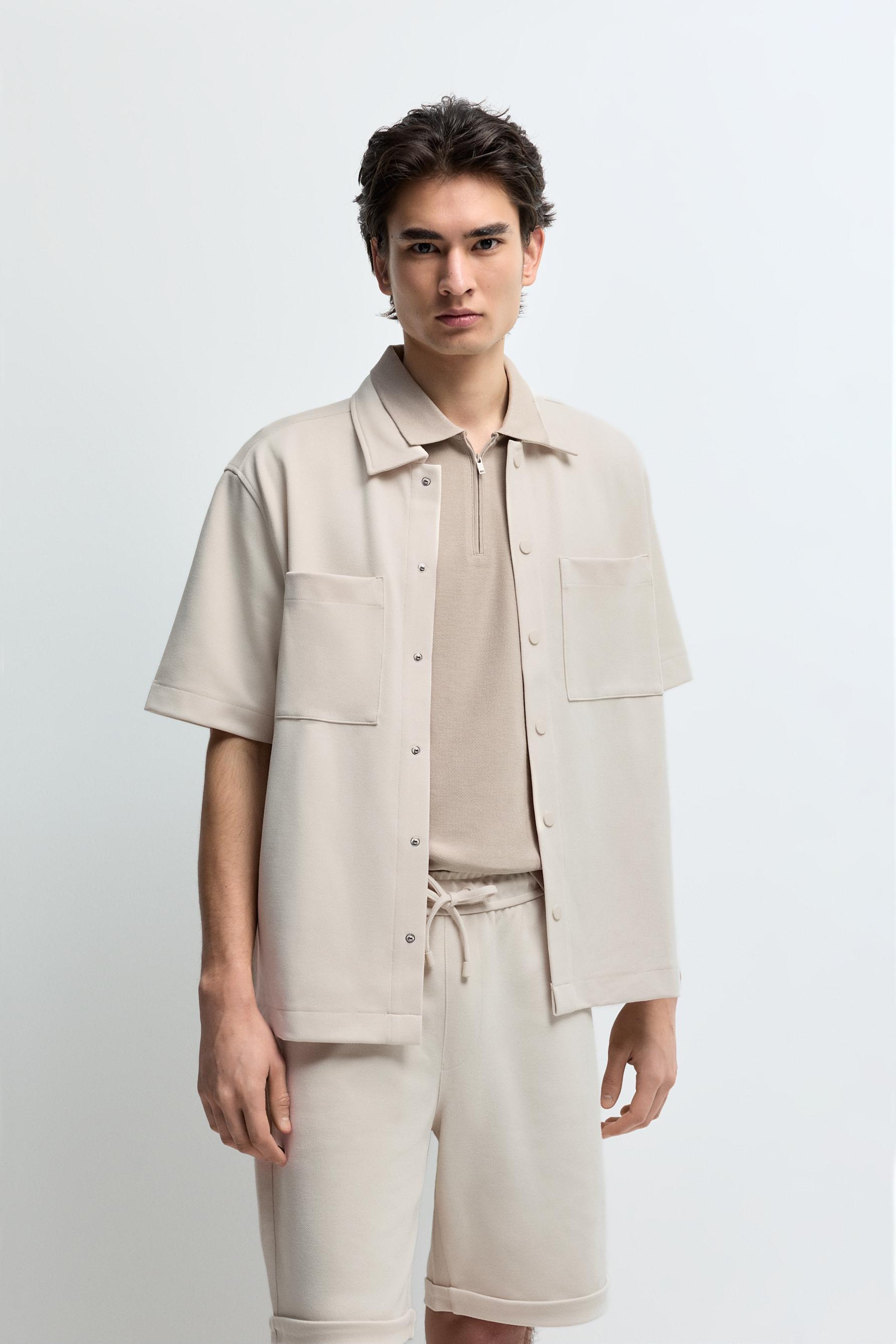 Camisa piqué bolsillos