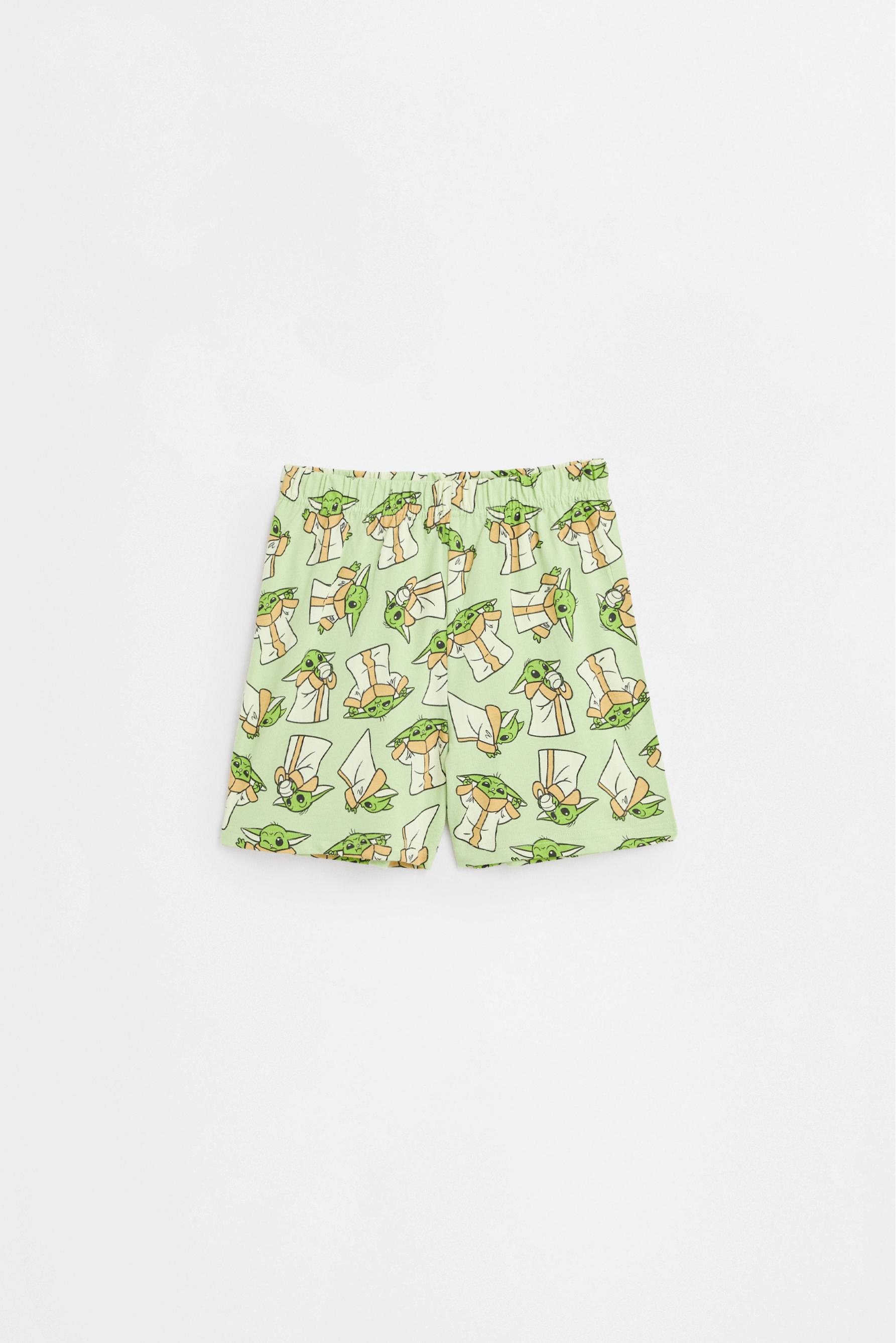 Baby Yoda ©Disney short pyjamas with sleep mask — PALE GREEN