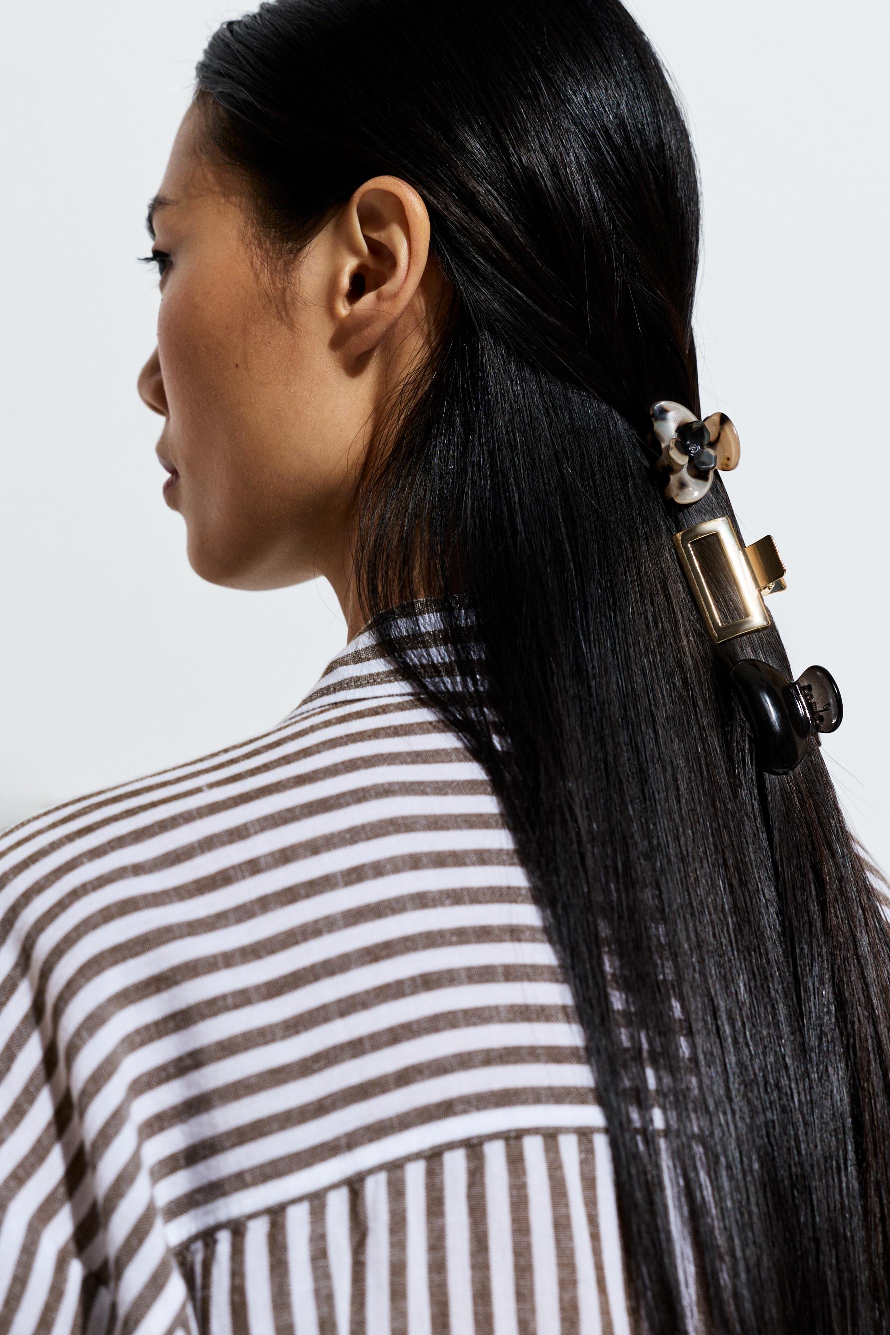 Assorted hair clips (Pack of 3) — GOLDEN