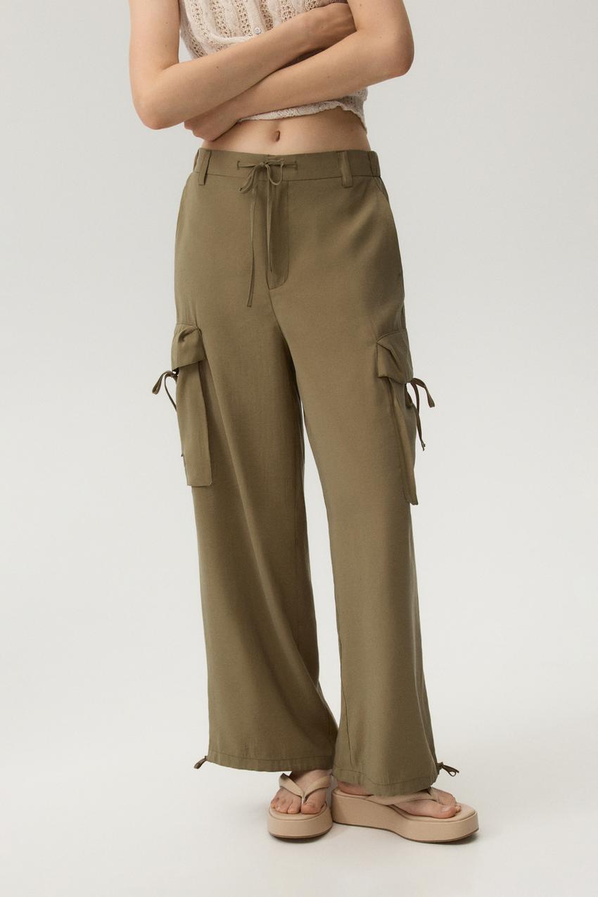 Pantalón cargo bombacho Pantalones ROPA Mujer Lefties ESPAÑA