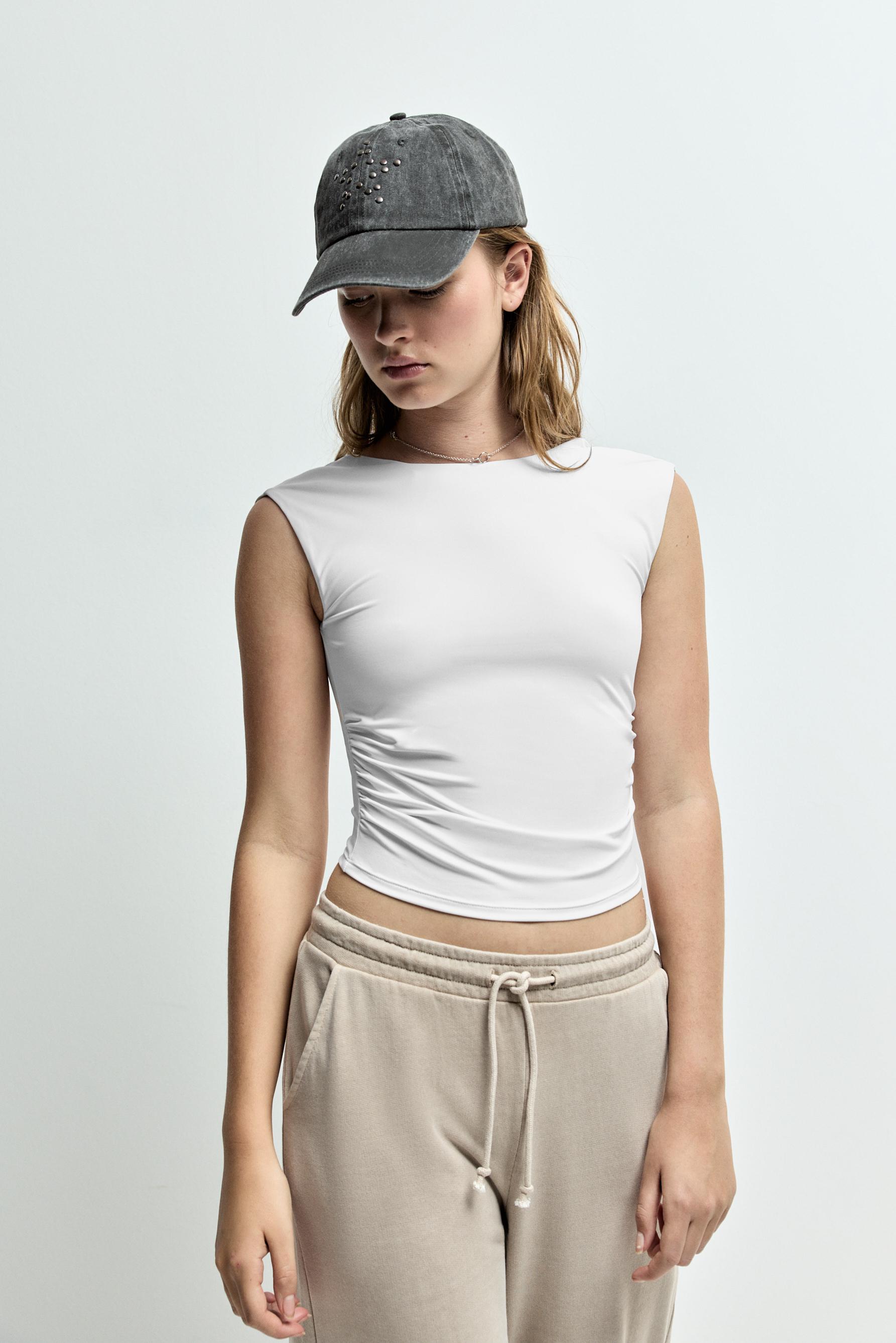 Top poliamida elástica escote espalda