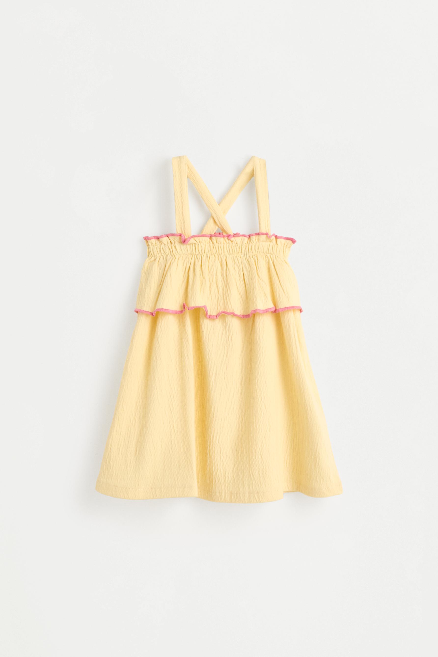 Ruffled dress — PALE YELLOW