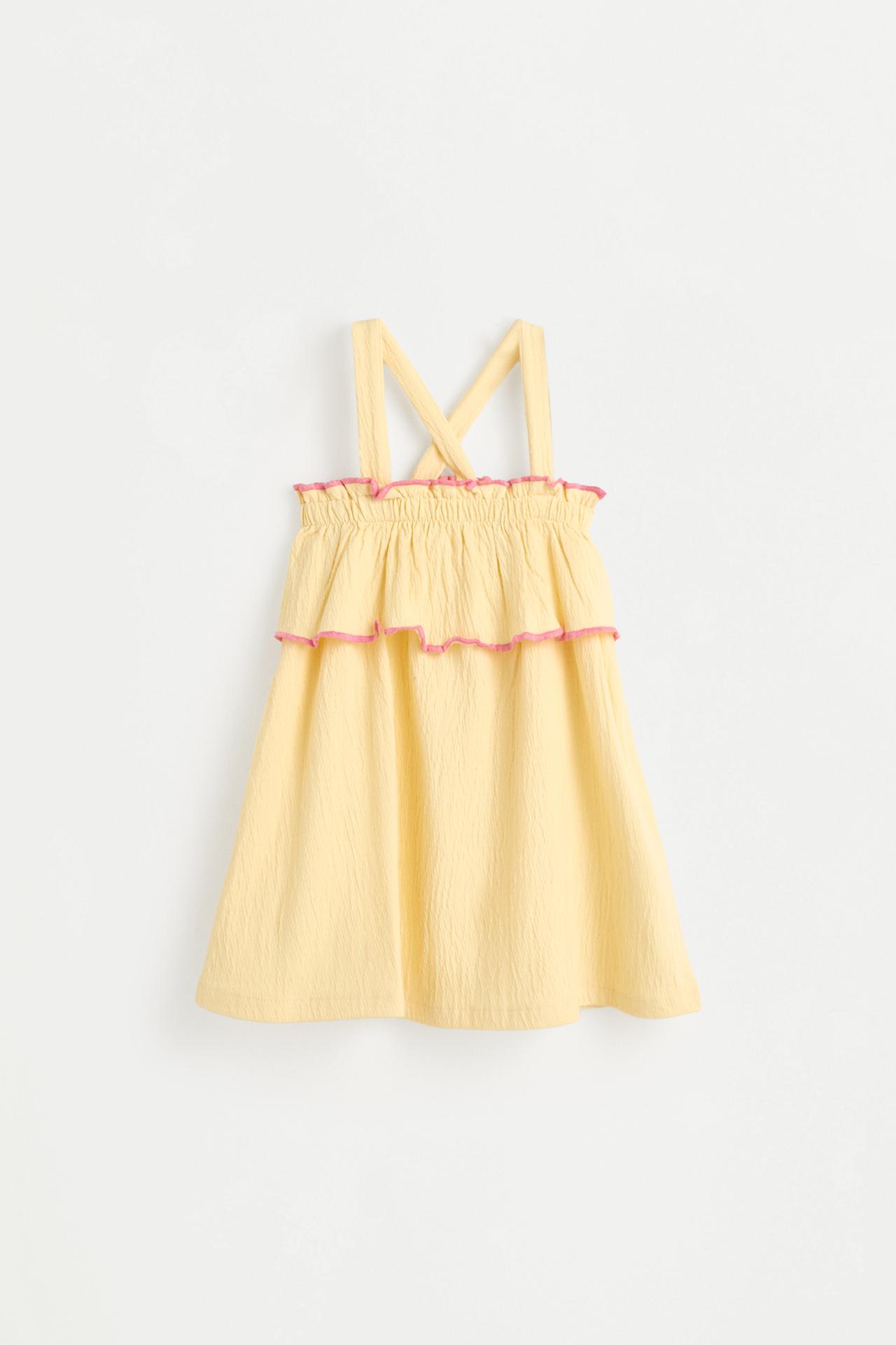 Ruffled dress — PALE YELLOW