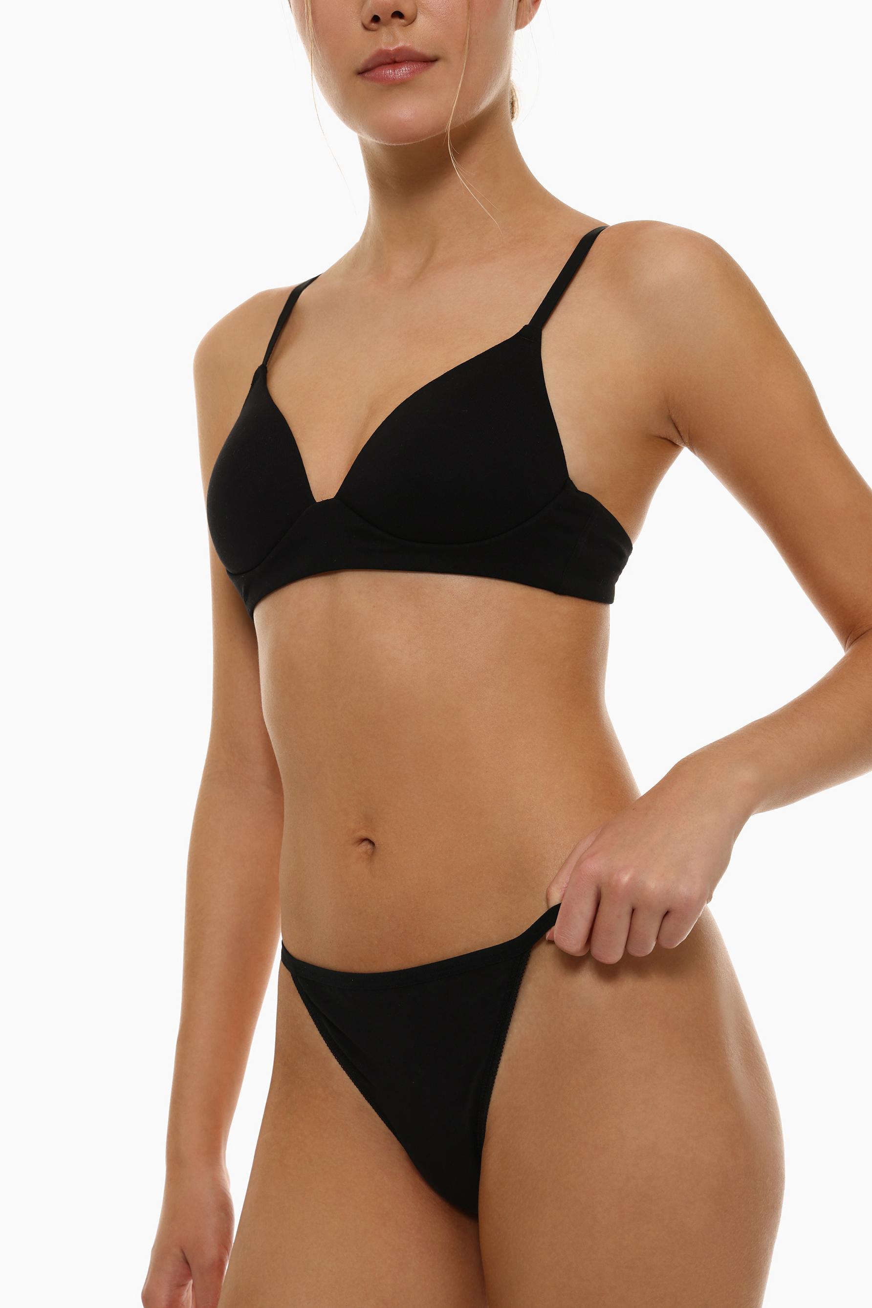 5-pack of thongs — BLACK