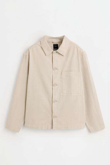 Linen blend overshirt — BEIGE 6