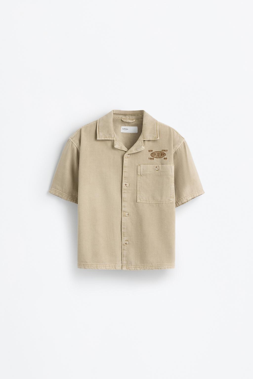 Denim shirt with pocket