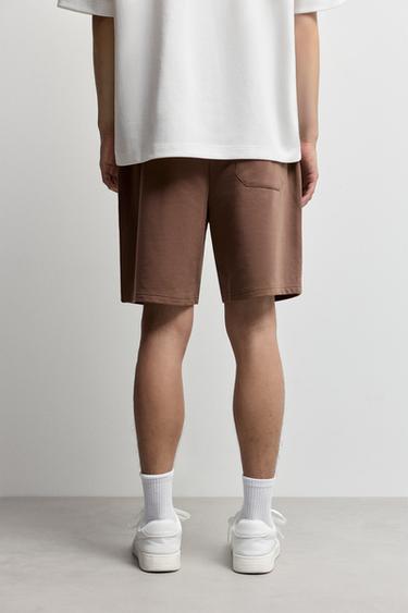 Basic tracksuit Bermuda shorts — BROWN 4
