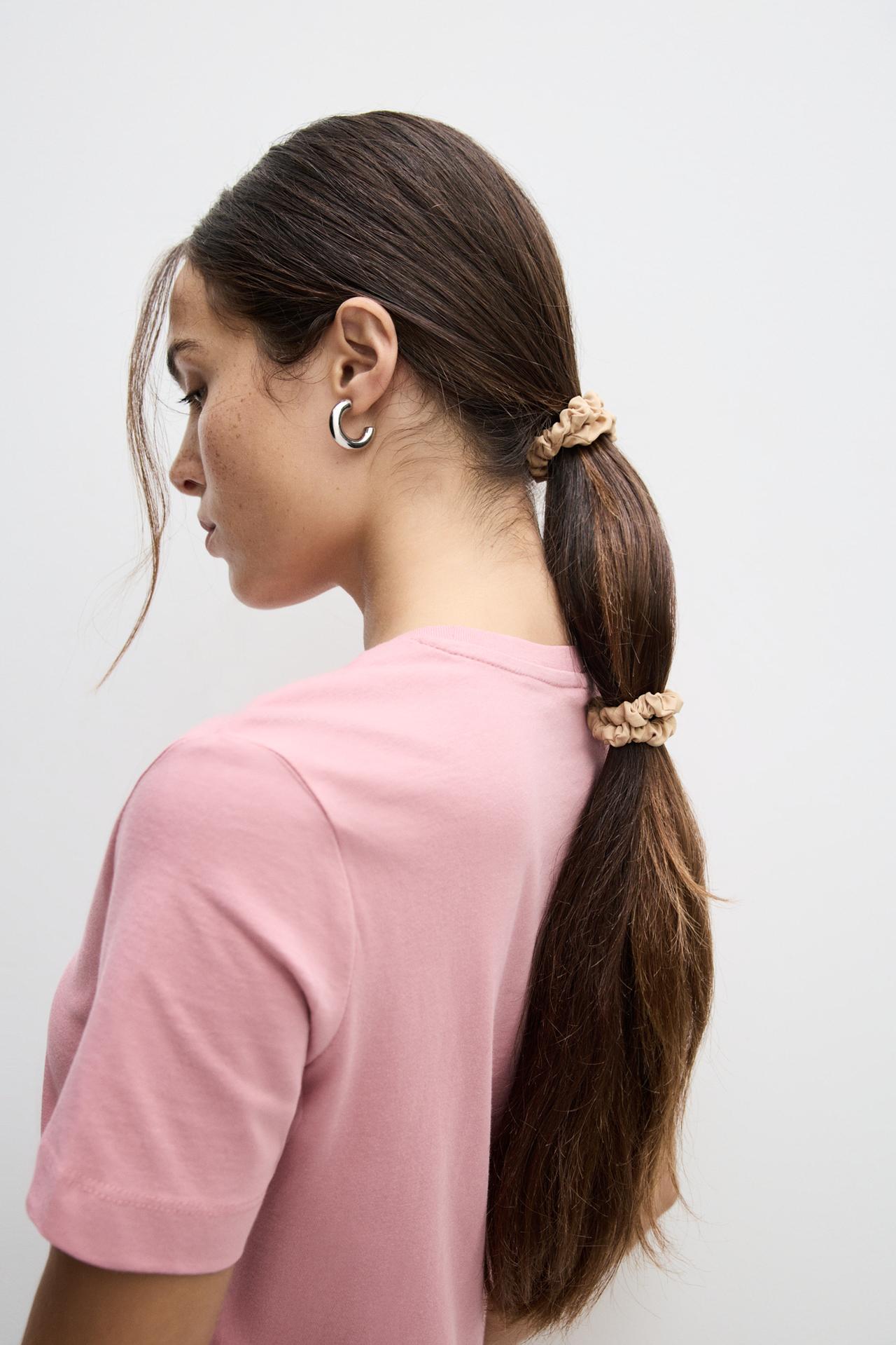 Pack of 6 basic scrunchies — BROWN TONES
