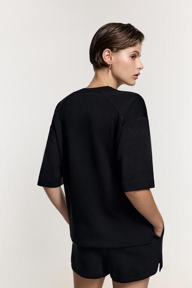 Raglan sleeve sweatshirt — BLACK 4